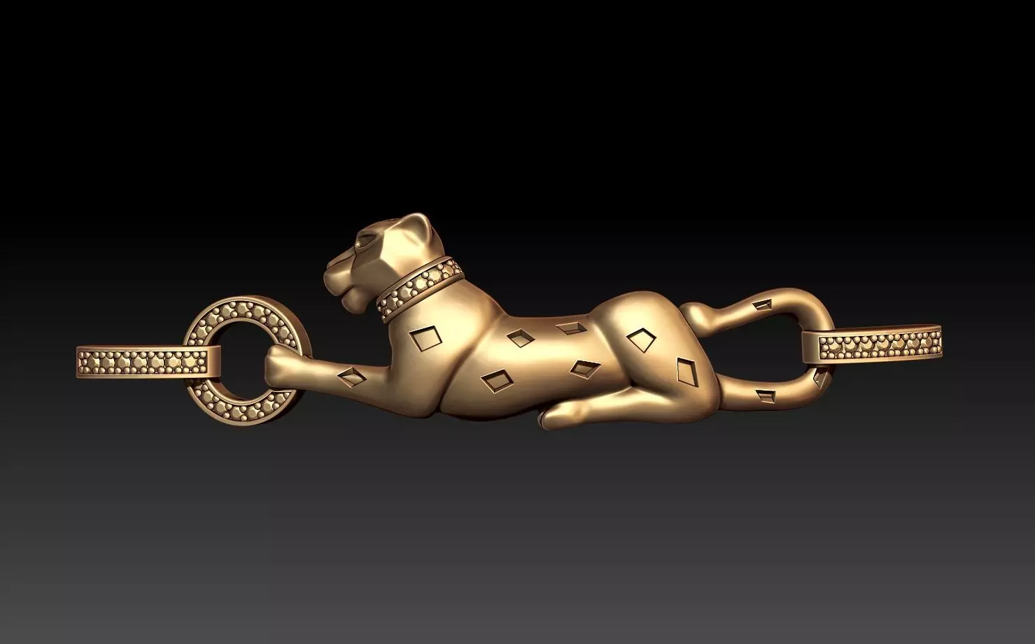 PANTHER BRACELET 3D print model_0