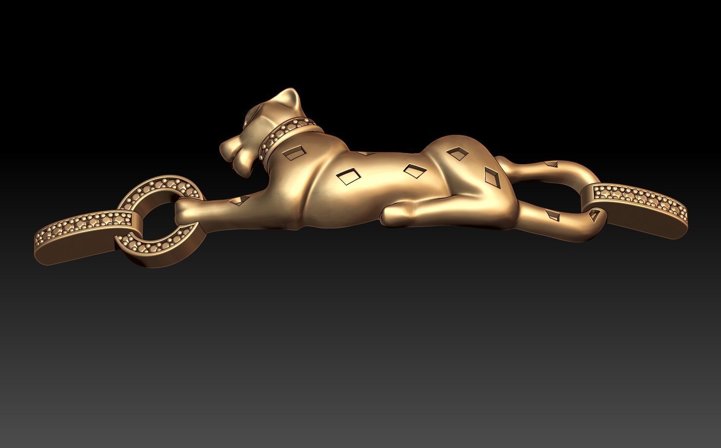 PANTHER BRACELET 3D print model_3