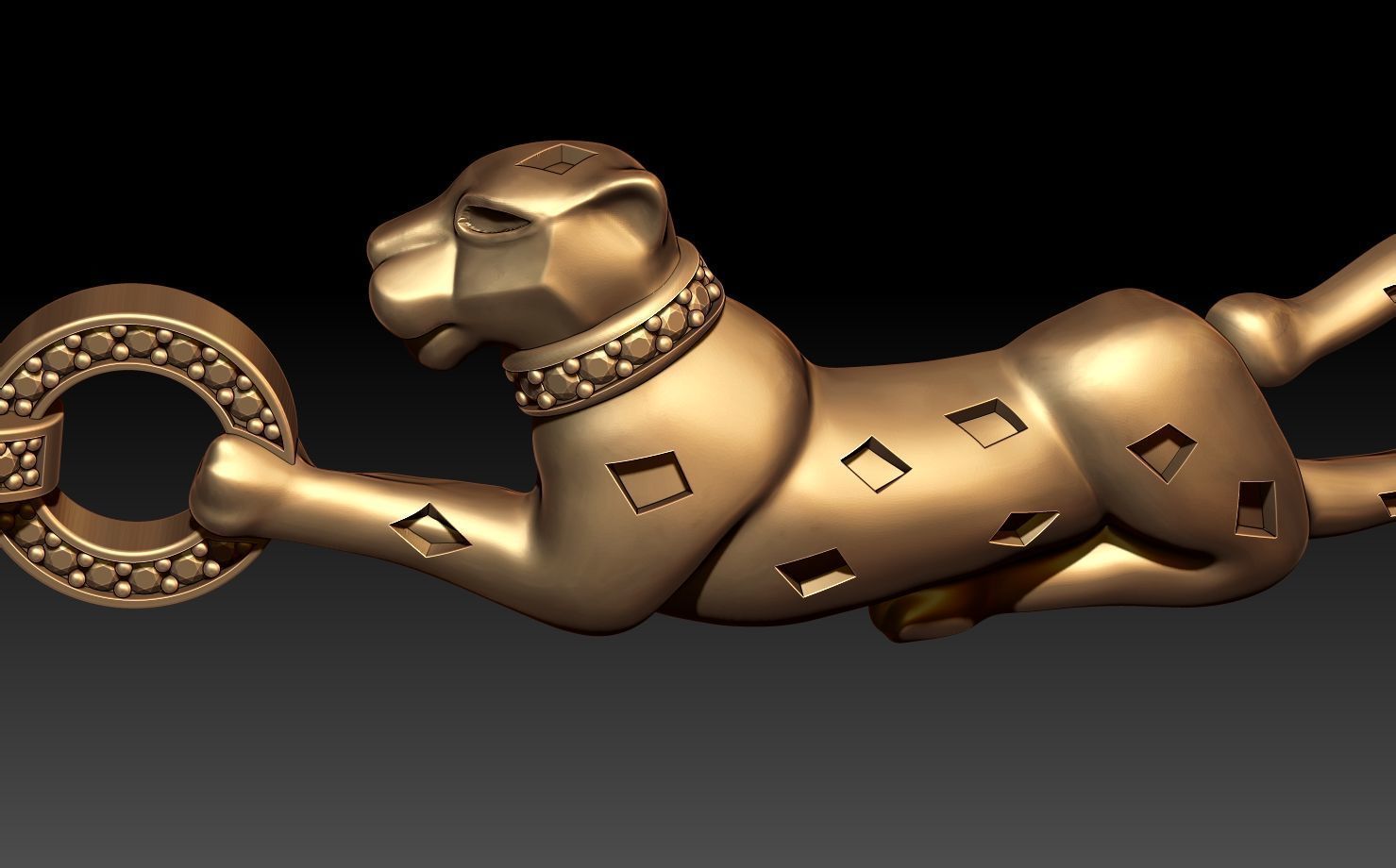 PANTHER BRACELET 3D print model_8