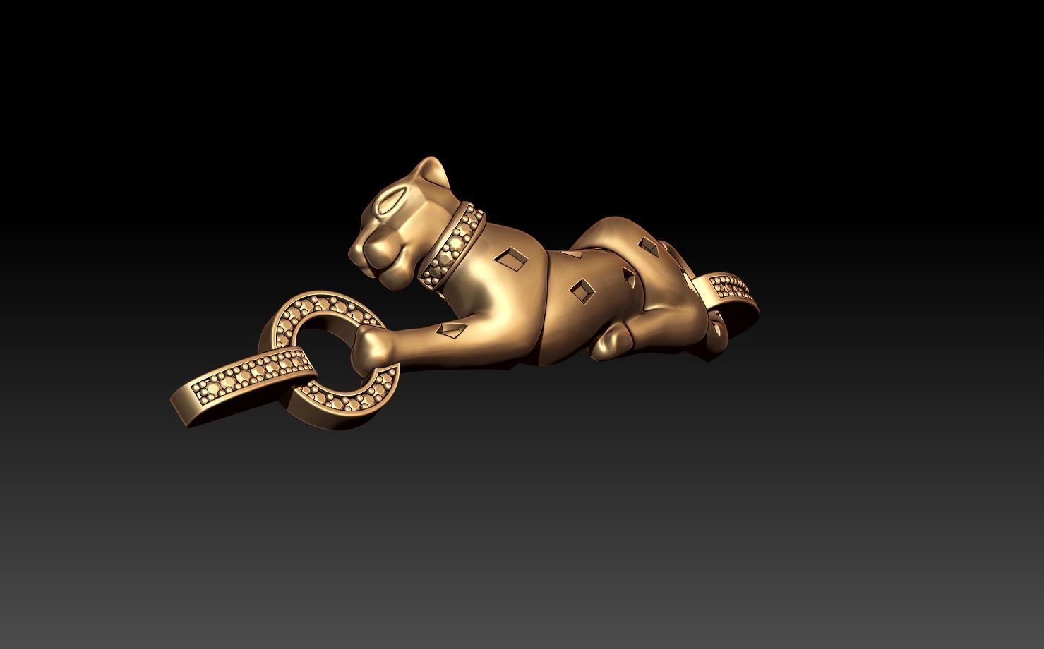 PANTHER BRACELET 3D print model_4