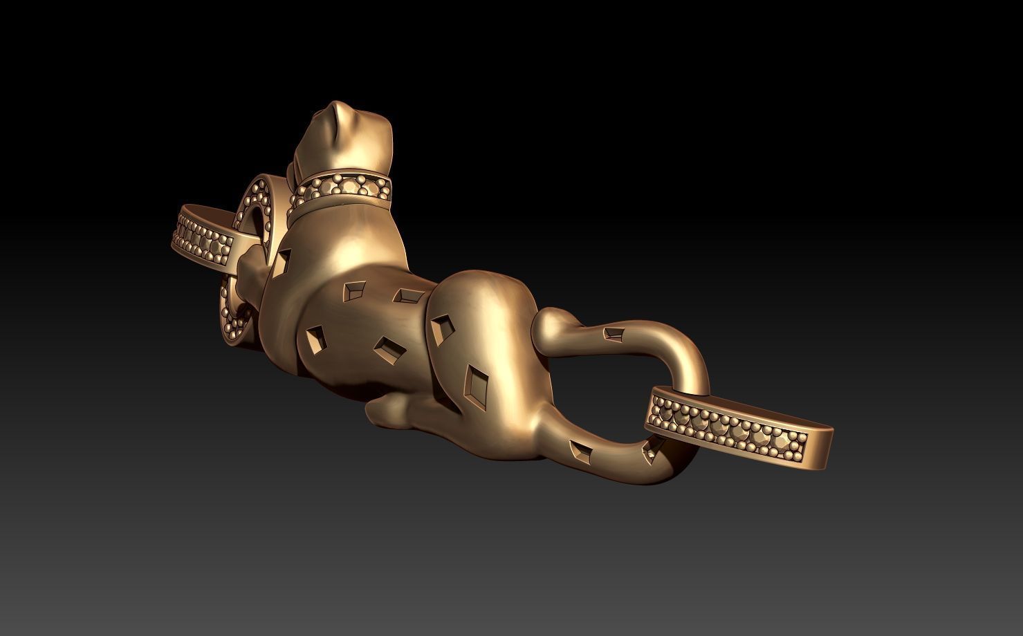 PANTHER BRACELET 3D print model_5
