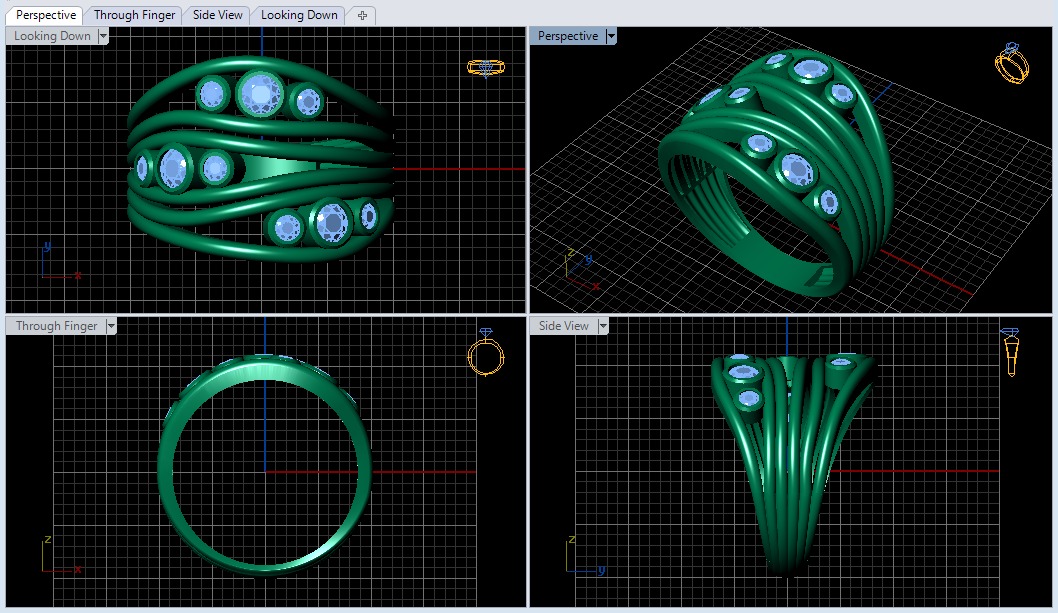 Gorgeous Cell Ring  3D print model_5