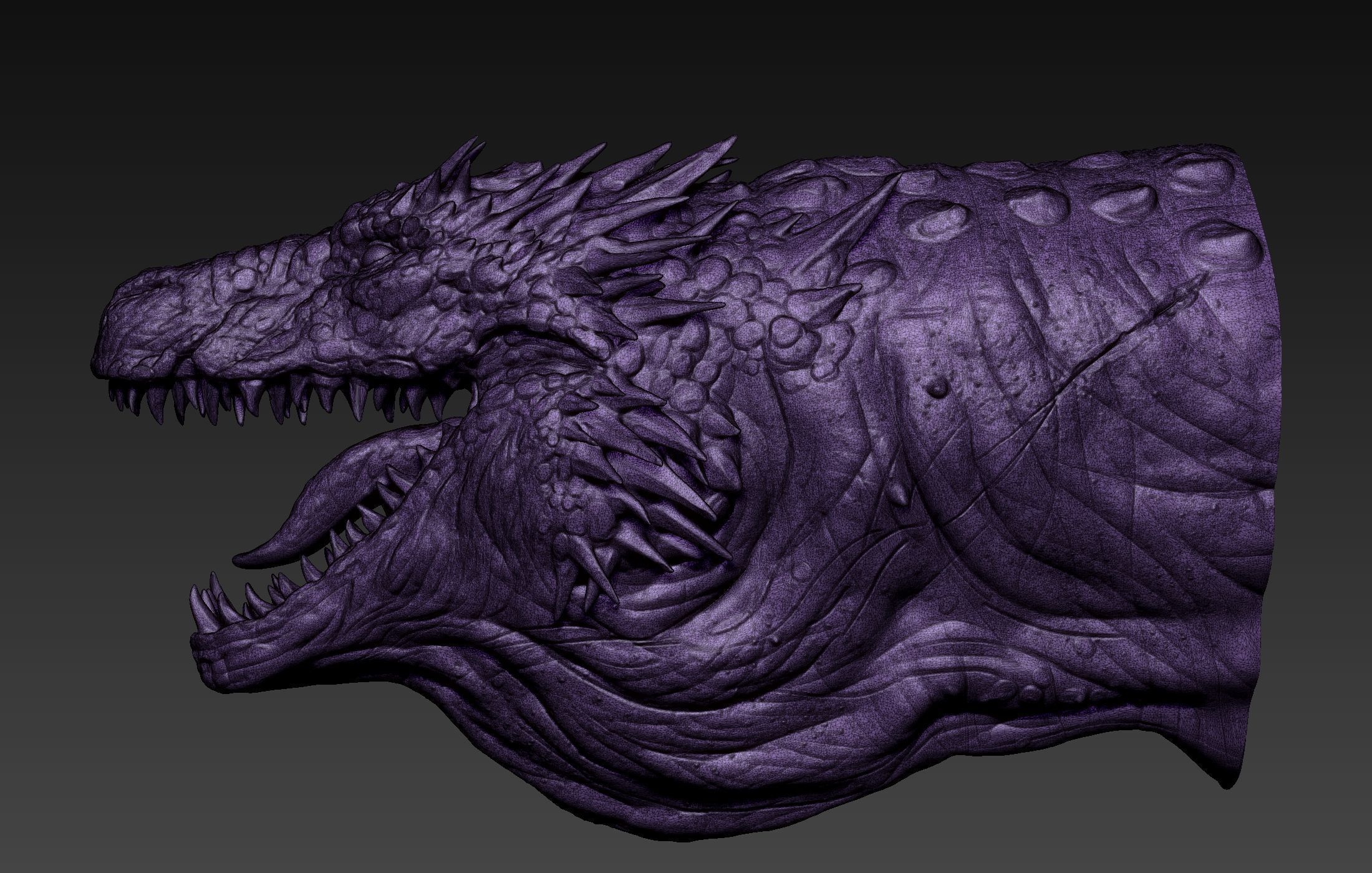 Vhagar bust 3D print model_6