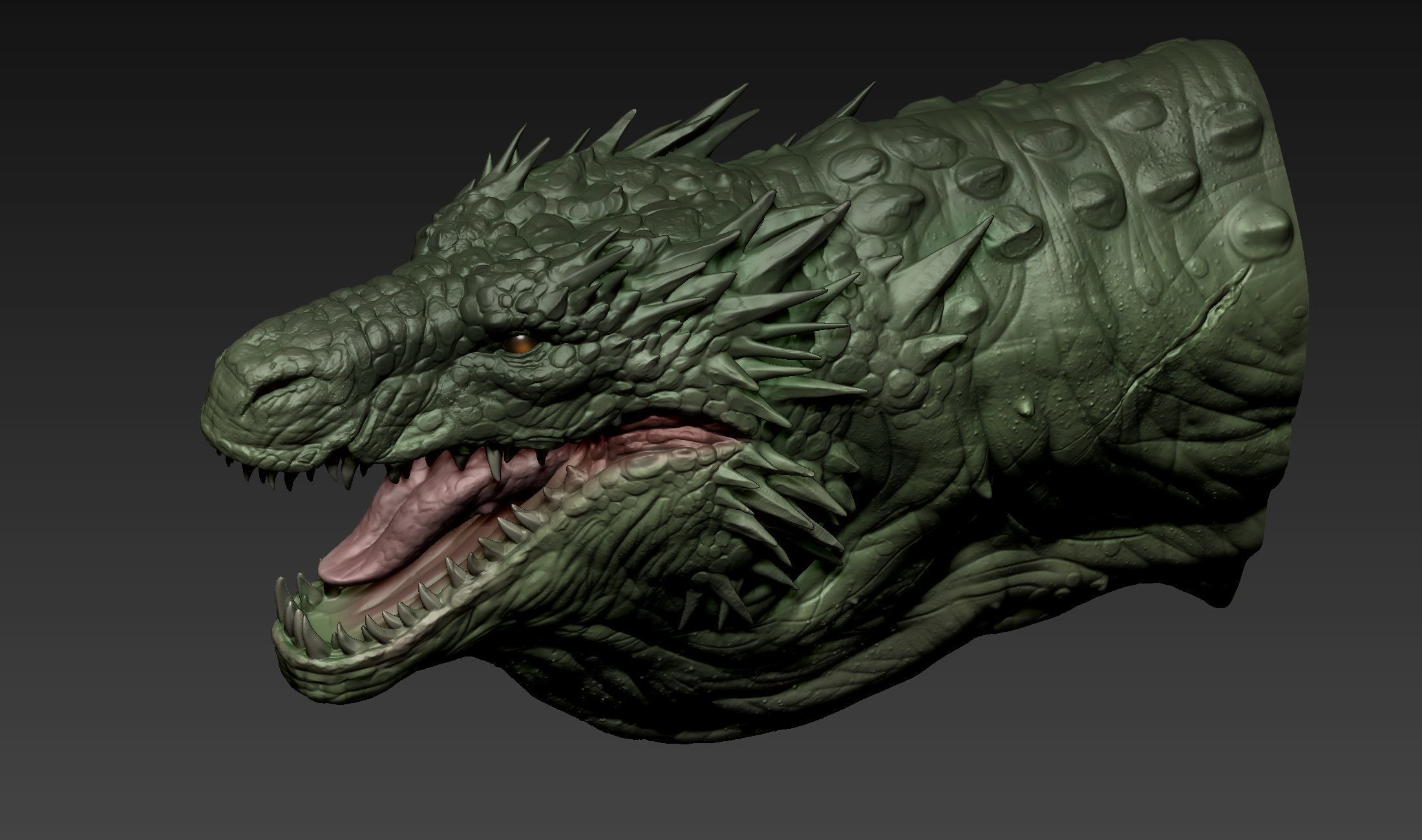 Vhagar bust 3D print model_4