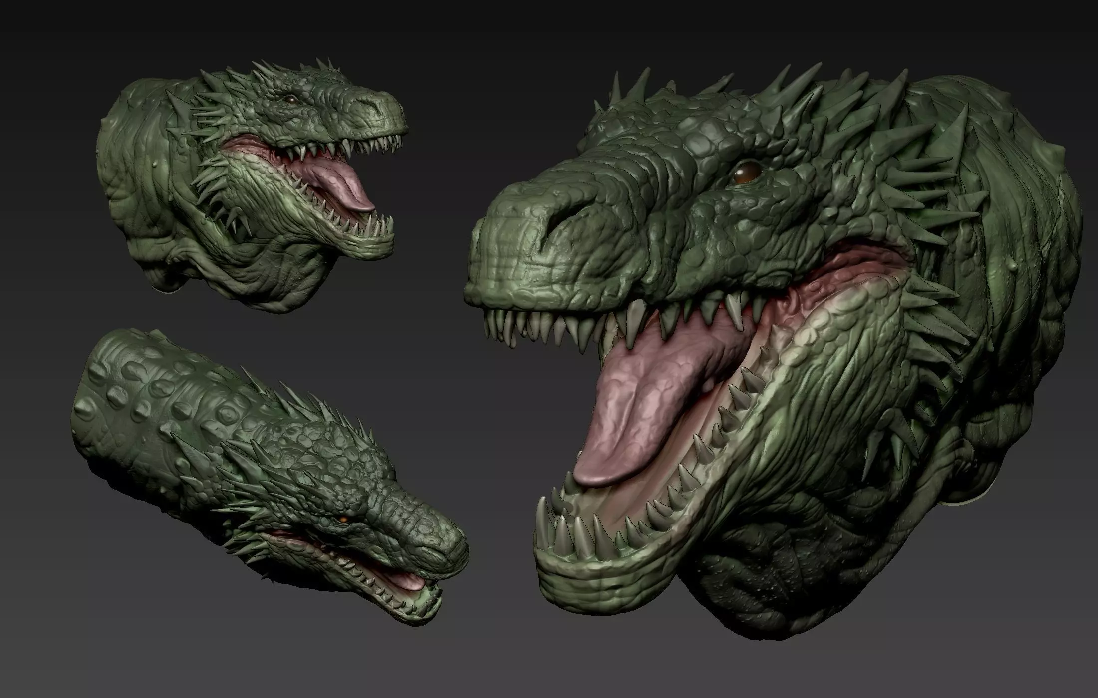 Vhagar bust 3D print model_0