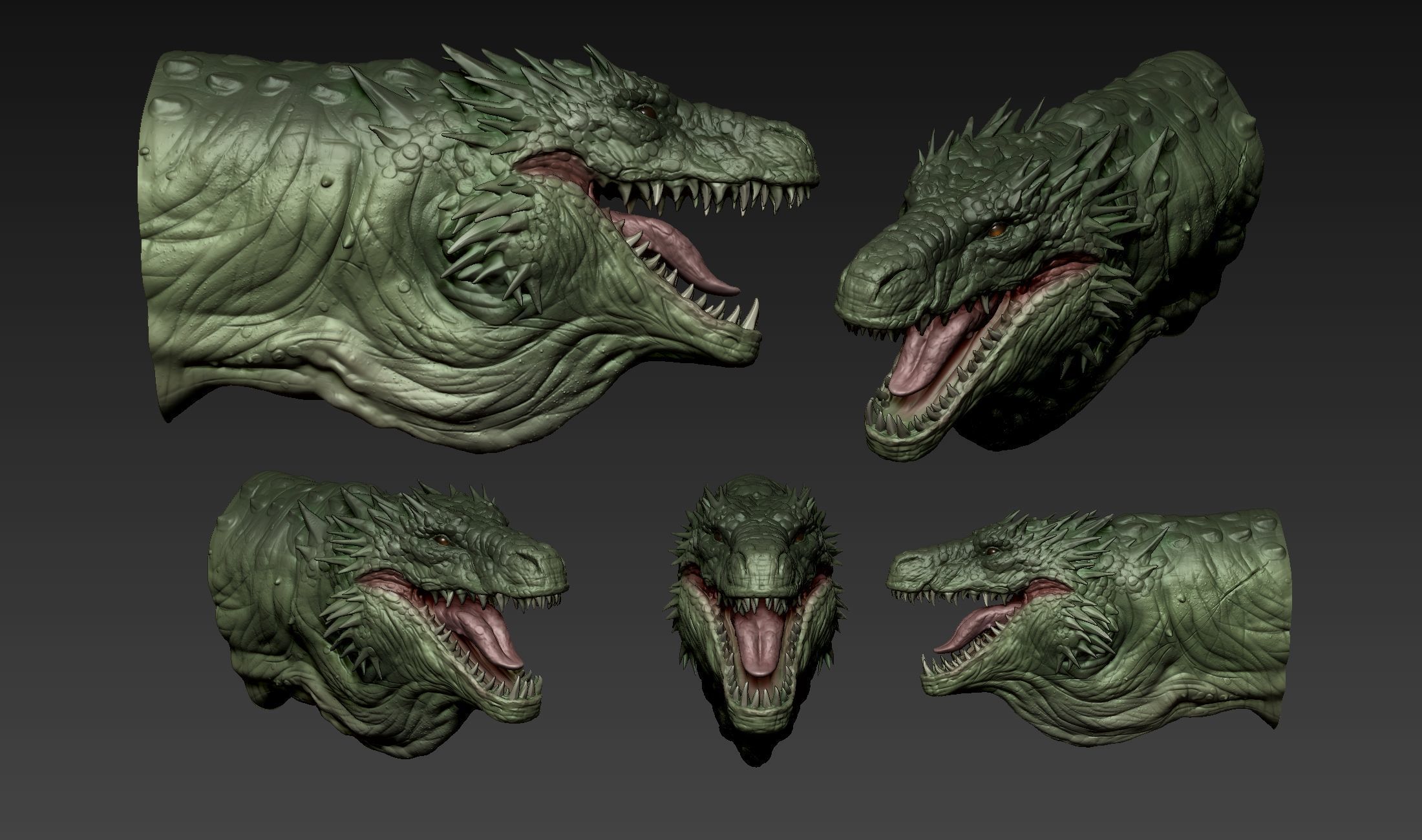 Vhagar bust 3D print model_1