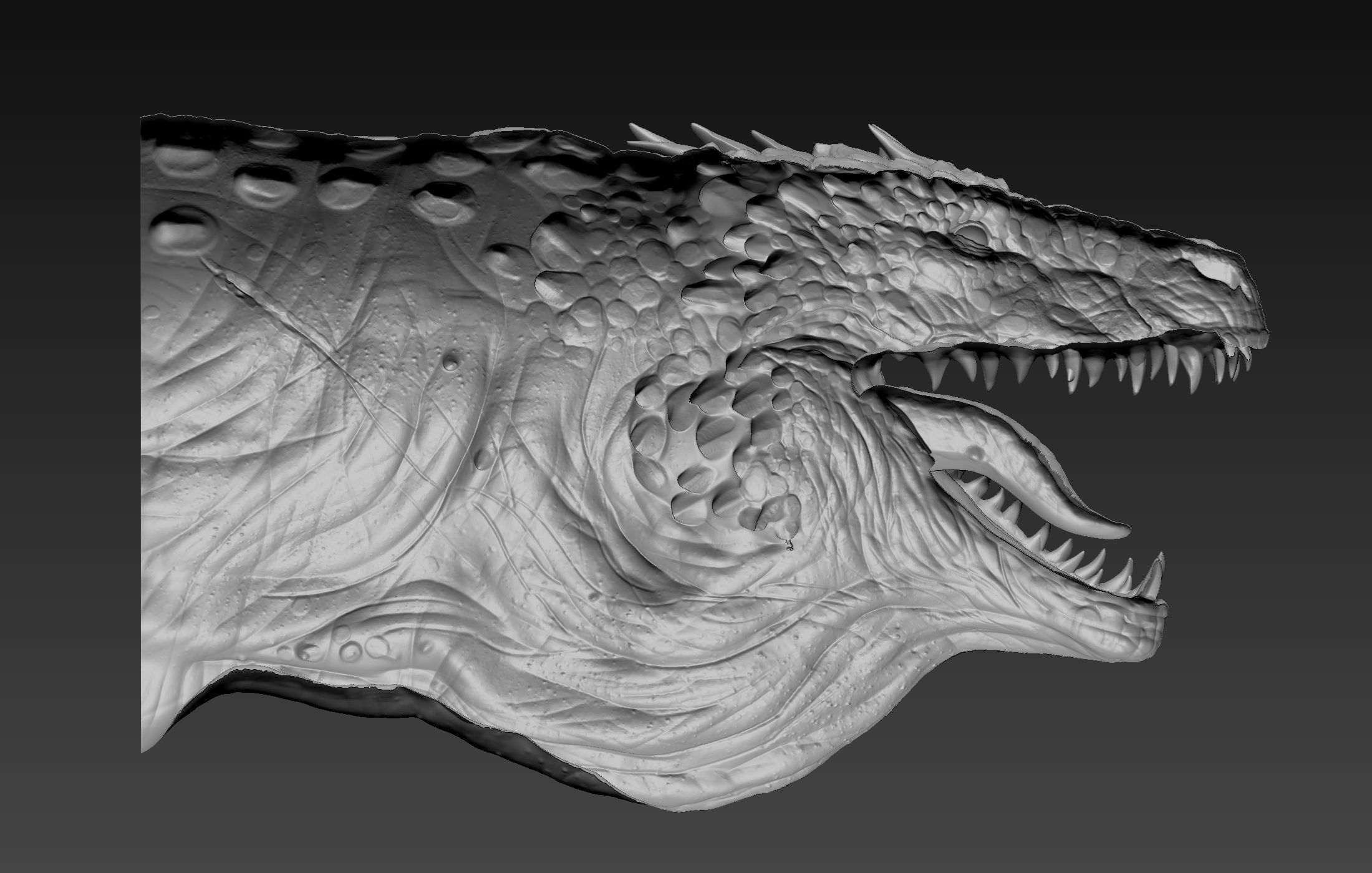 Vhagar bust 3D print model_7