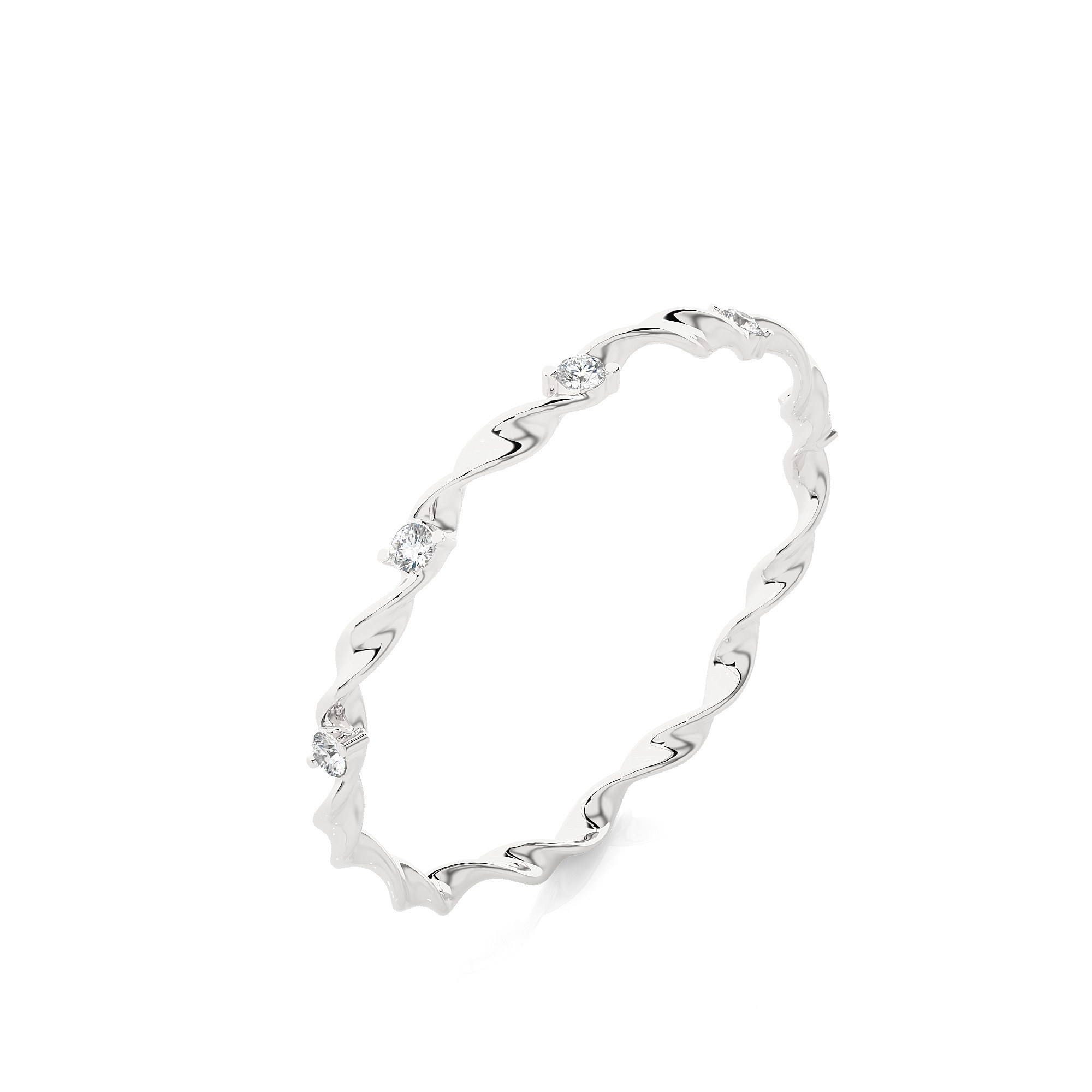 Light Minimalist Diamond Ring 3D print model_3