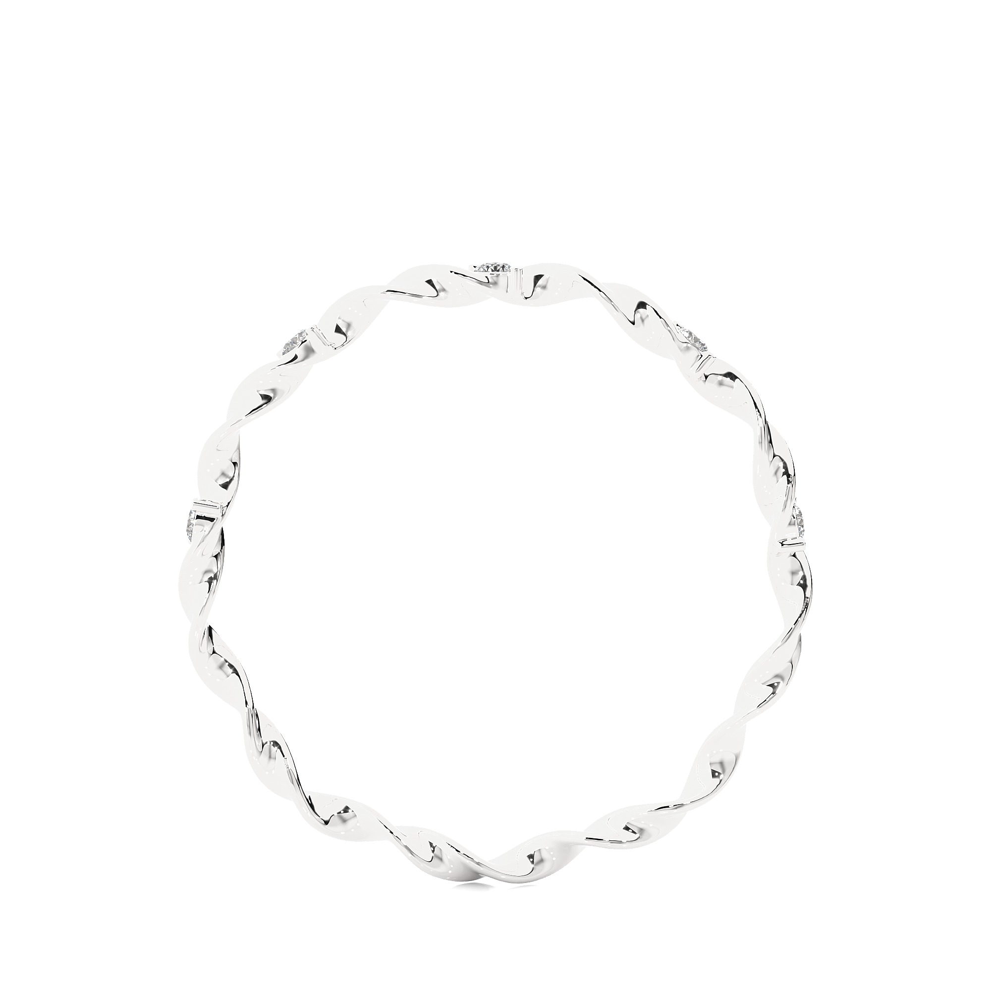 Light Minimalist Diamond Ring 3D print model_11