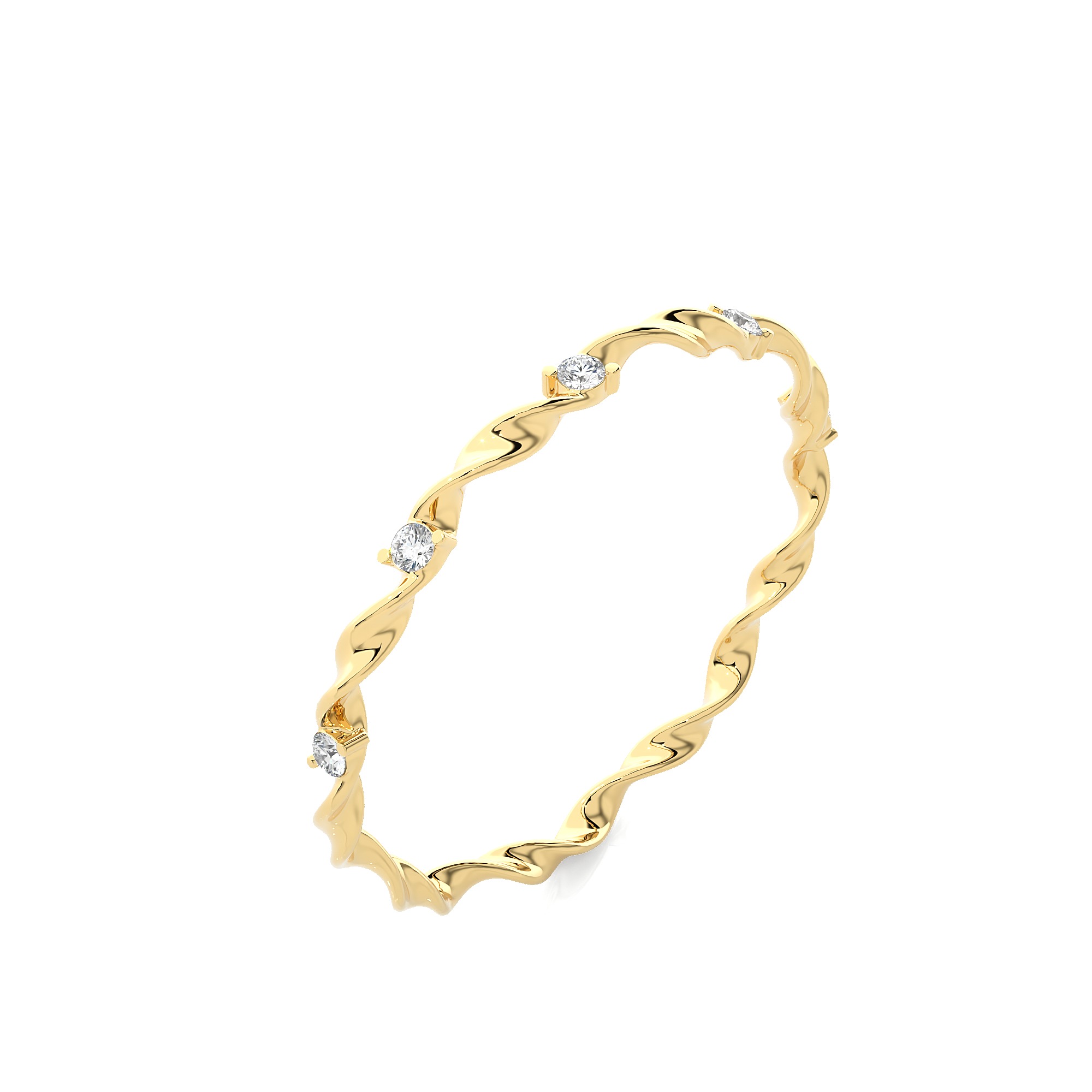 Light Minimalist Diamond Ring 3D print model_4