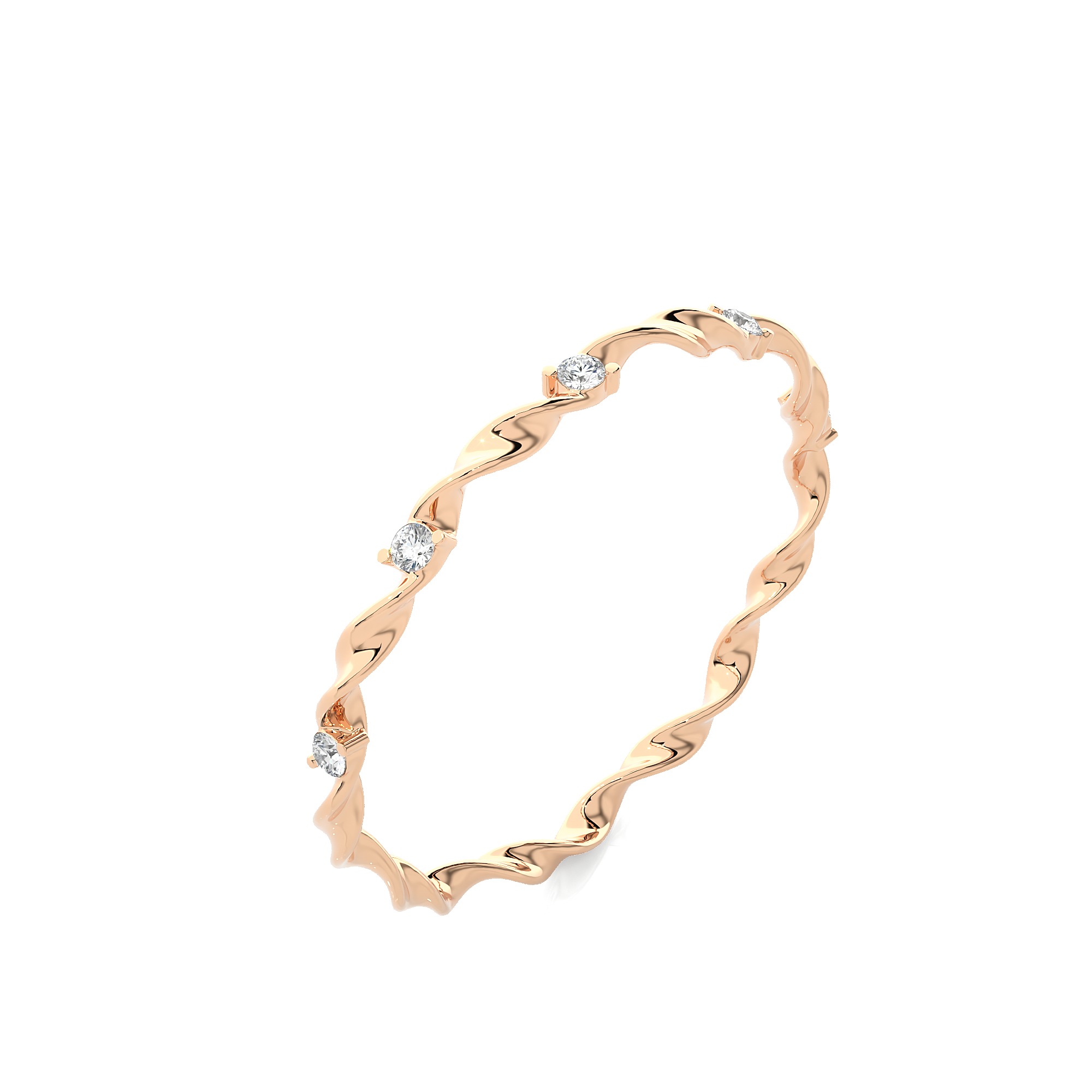 Light Minimalist Diamond Ring 3D print model_6