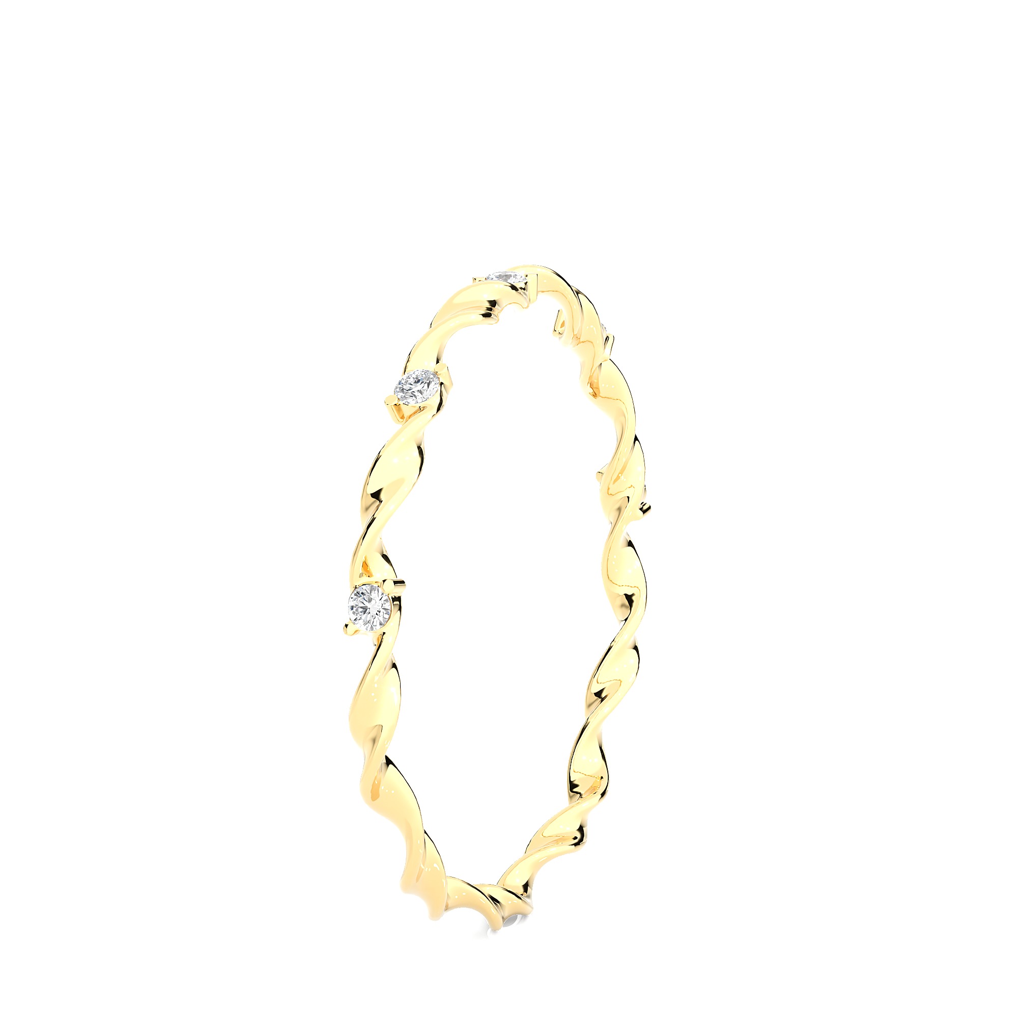 Light Minimalist Diamond Ring 3D print model_9