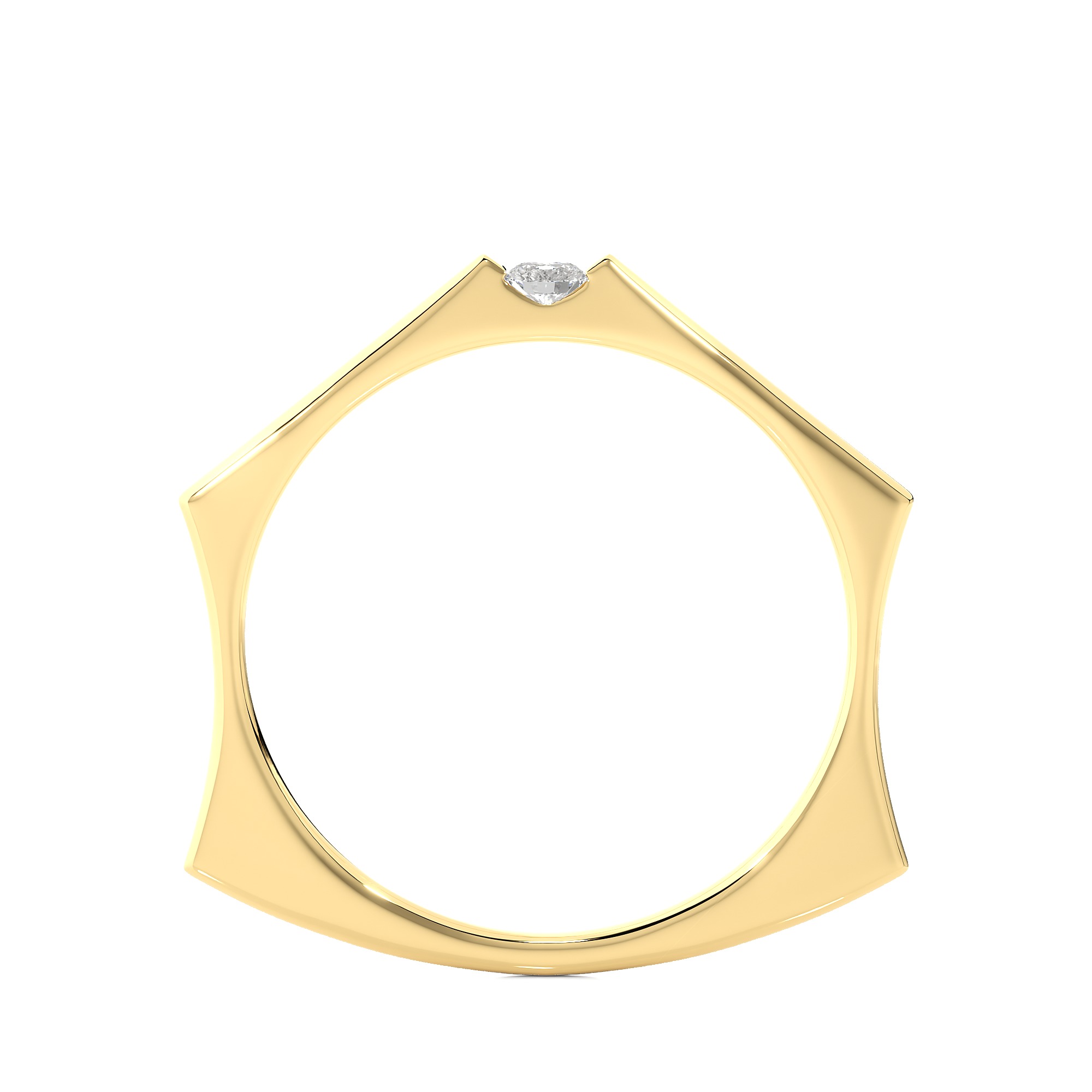 Light Minimalist Diamond Ring 3D print model_11