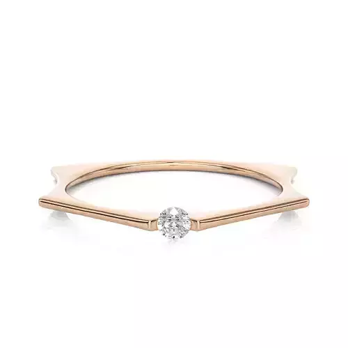 Light Minimalist Diamond Ring