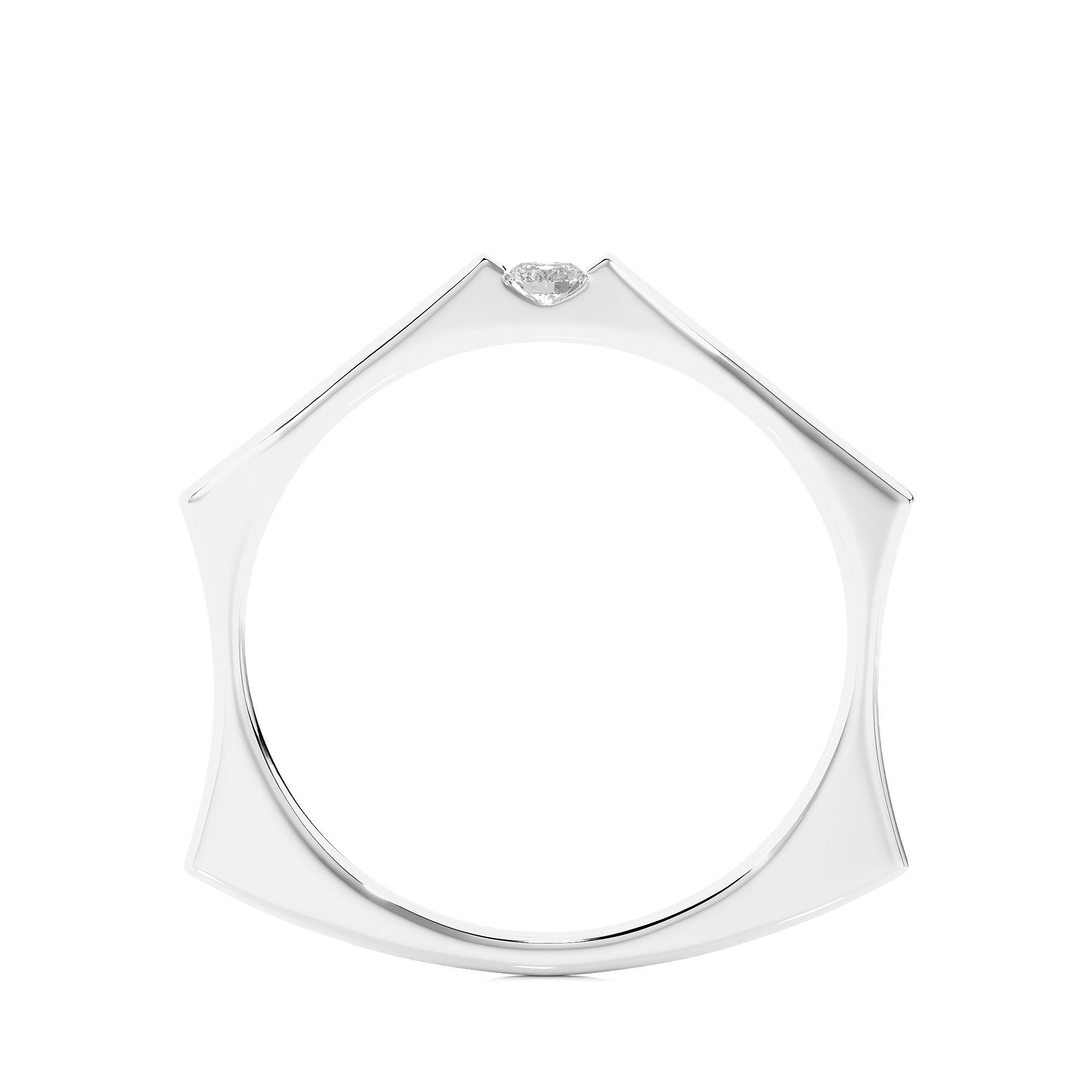 Light Minimalist Diamond Ring 3D print model_12
