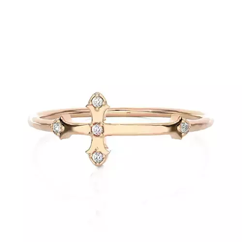 Light Minimalist Diamond Ring