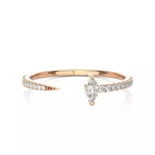 Light Minimalist Diamond Ring 3D print model