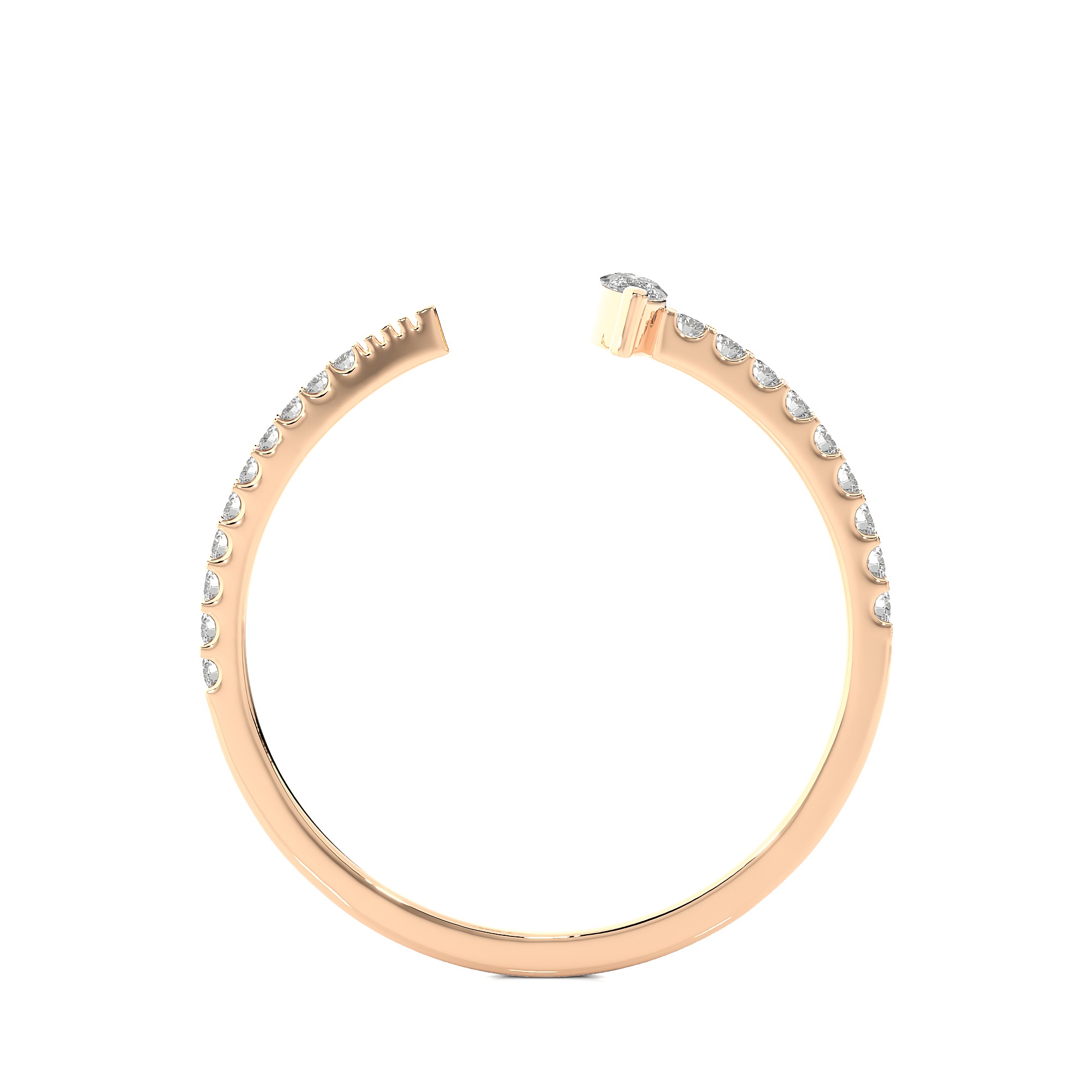 Light Minimalist Diamond Ring 3D print model_1