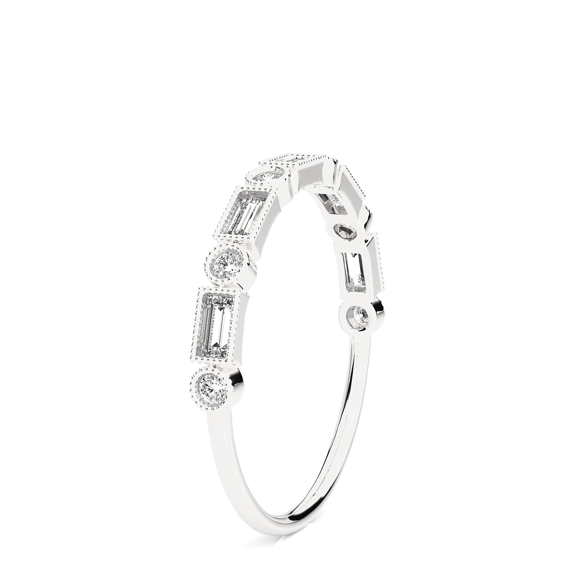 Light Minimalist Diamond Ring 3D print model_8