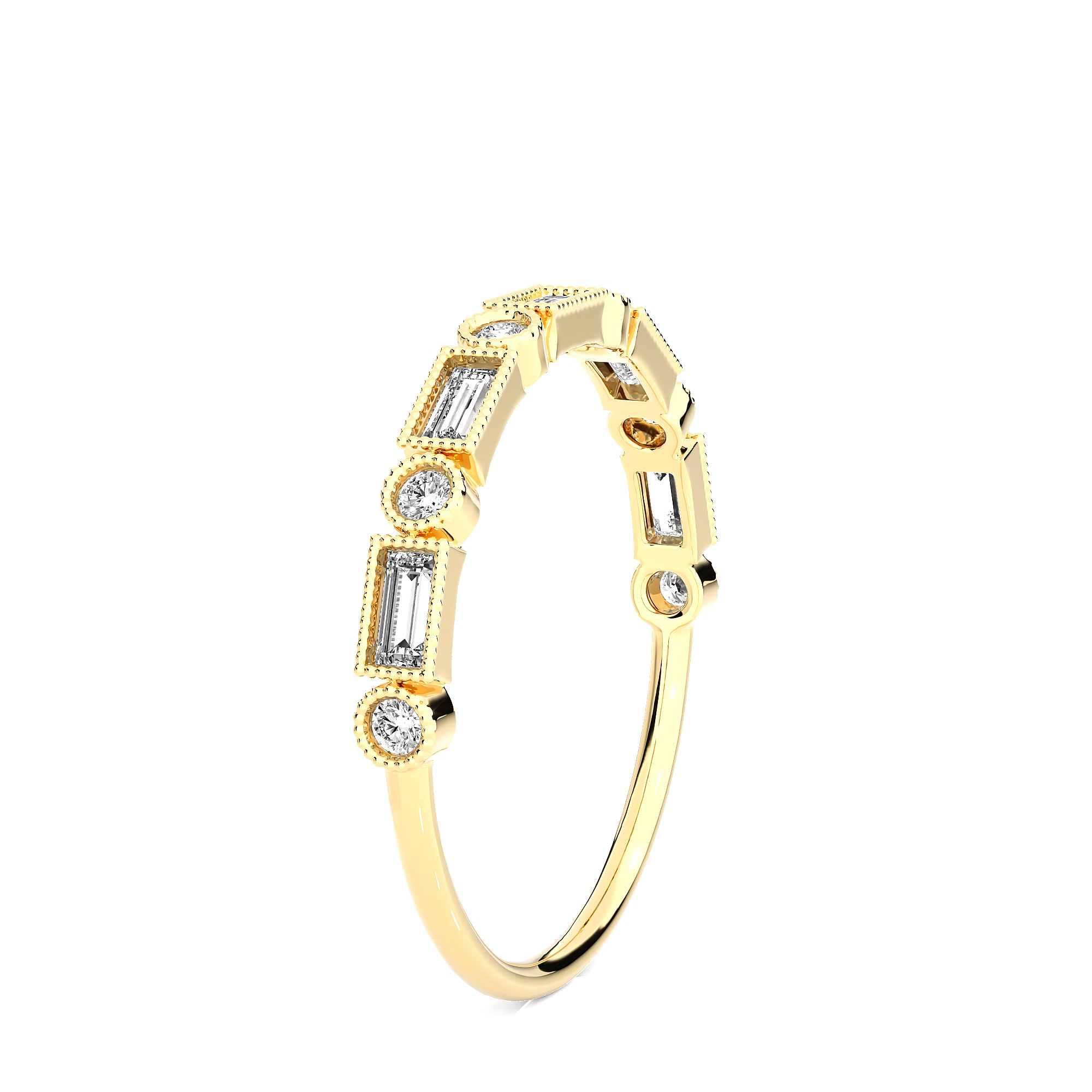 Light Minimalist Diamond Ring 3D print model_9