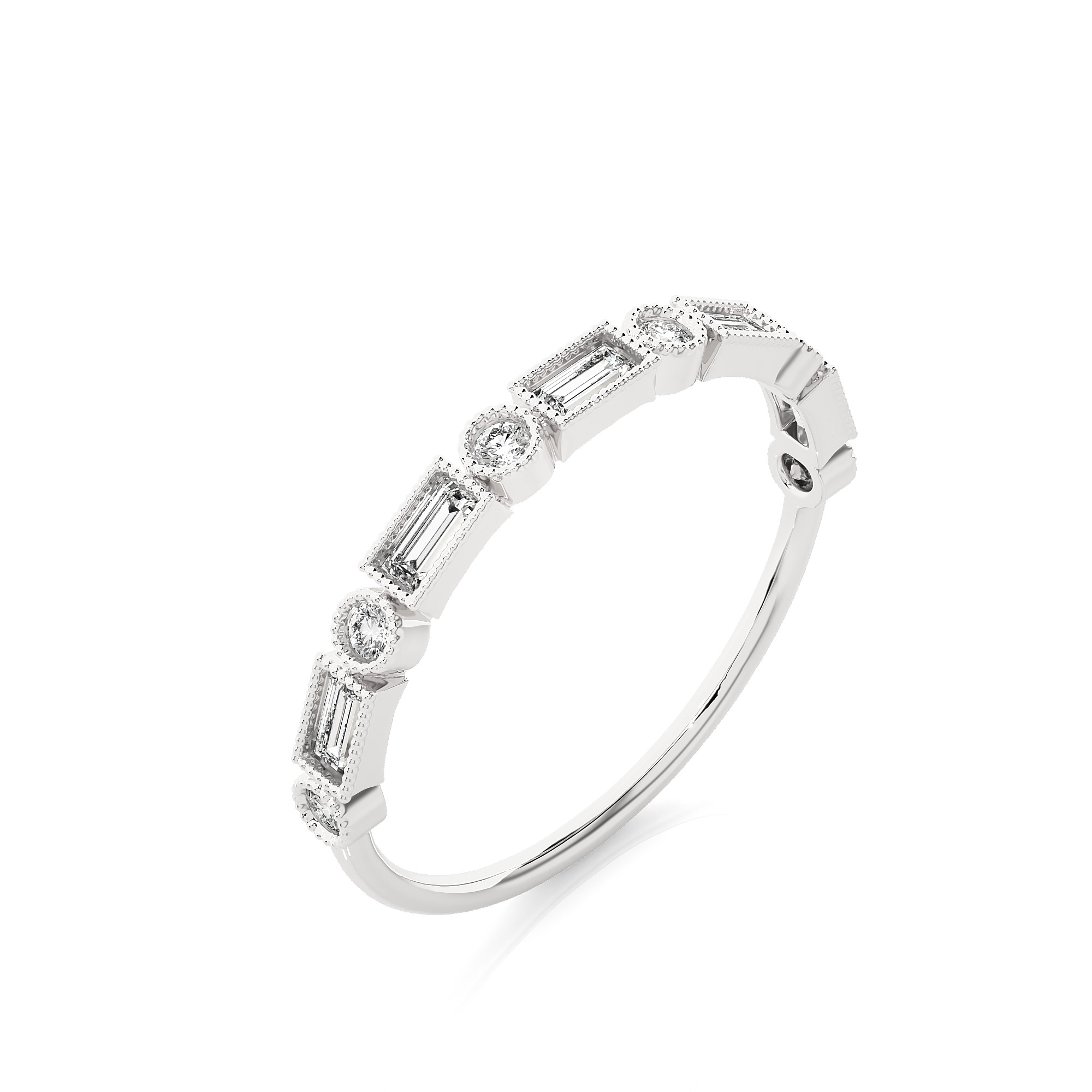 Light Minimalist Diamond Ring 3D print model_3