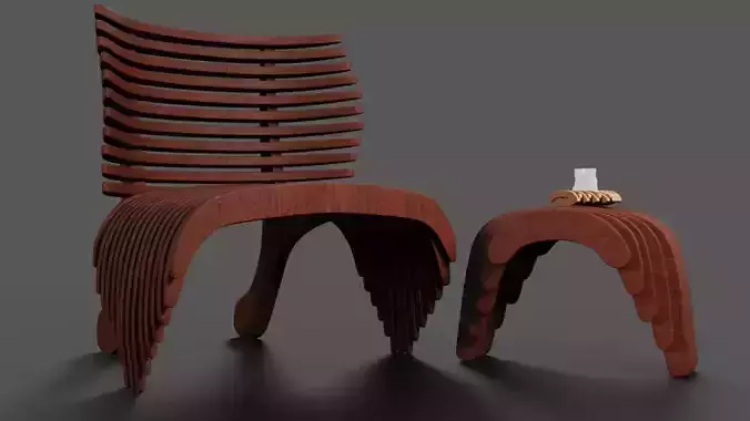 3D parametric furniture set