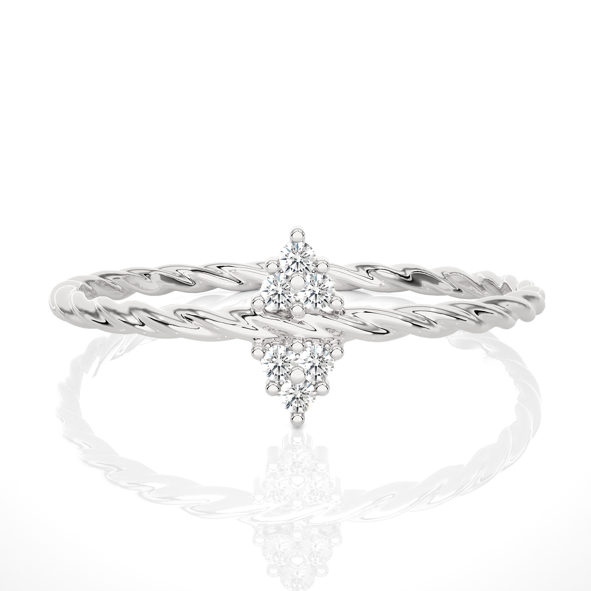 Light Minimalist Diamond Ring 3D print model_1