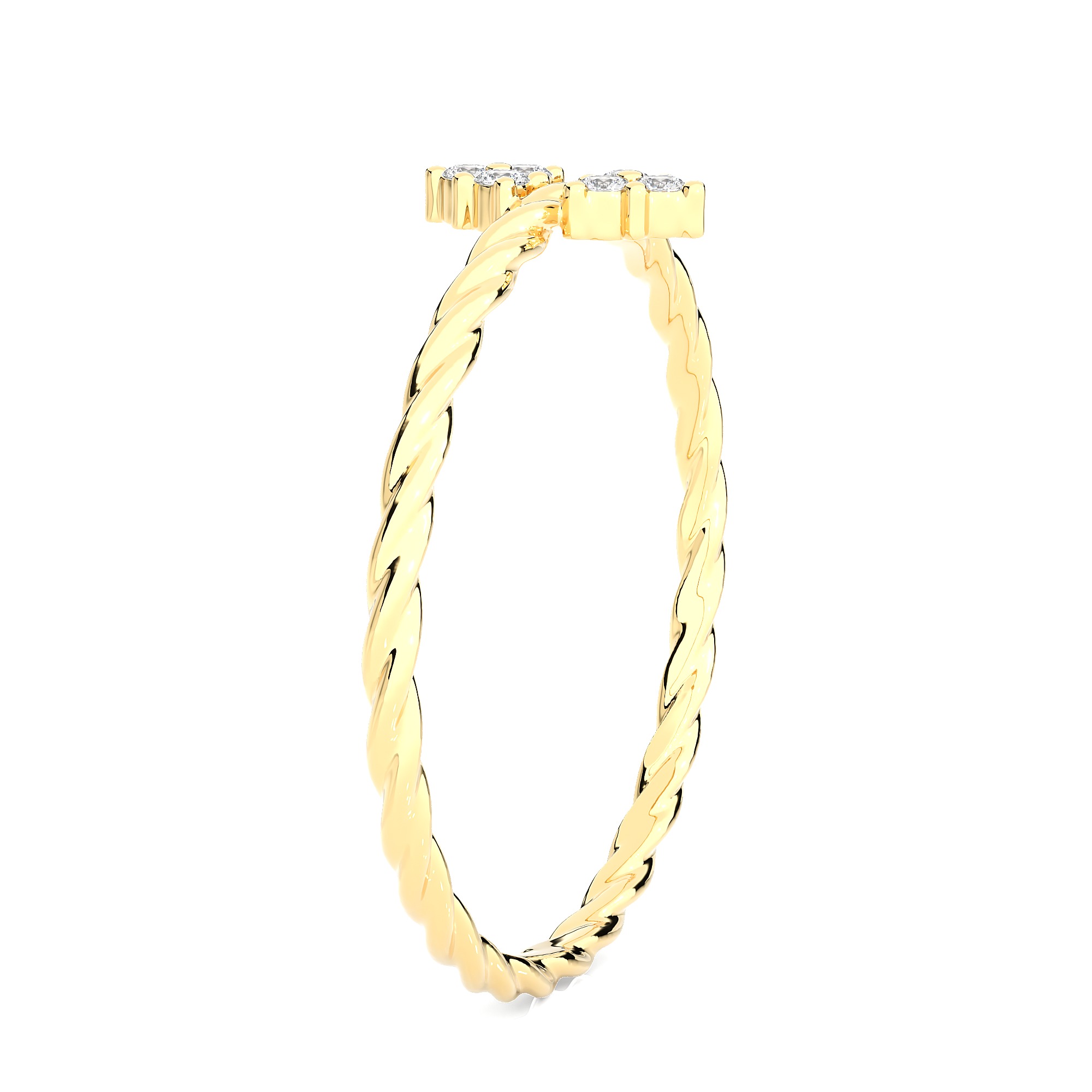 Light Minimalist Diamond Ring 3D print model_11