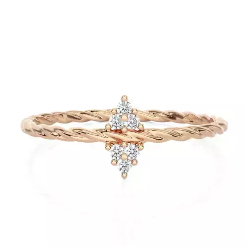 Light Minimalist Diamond Ring