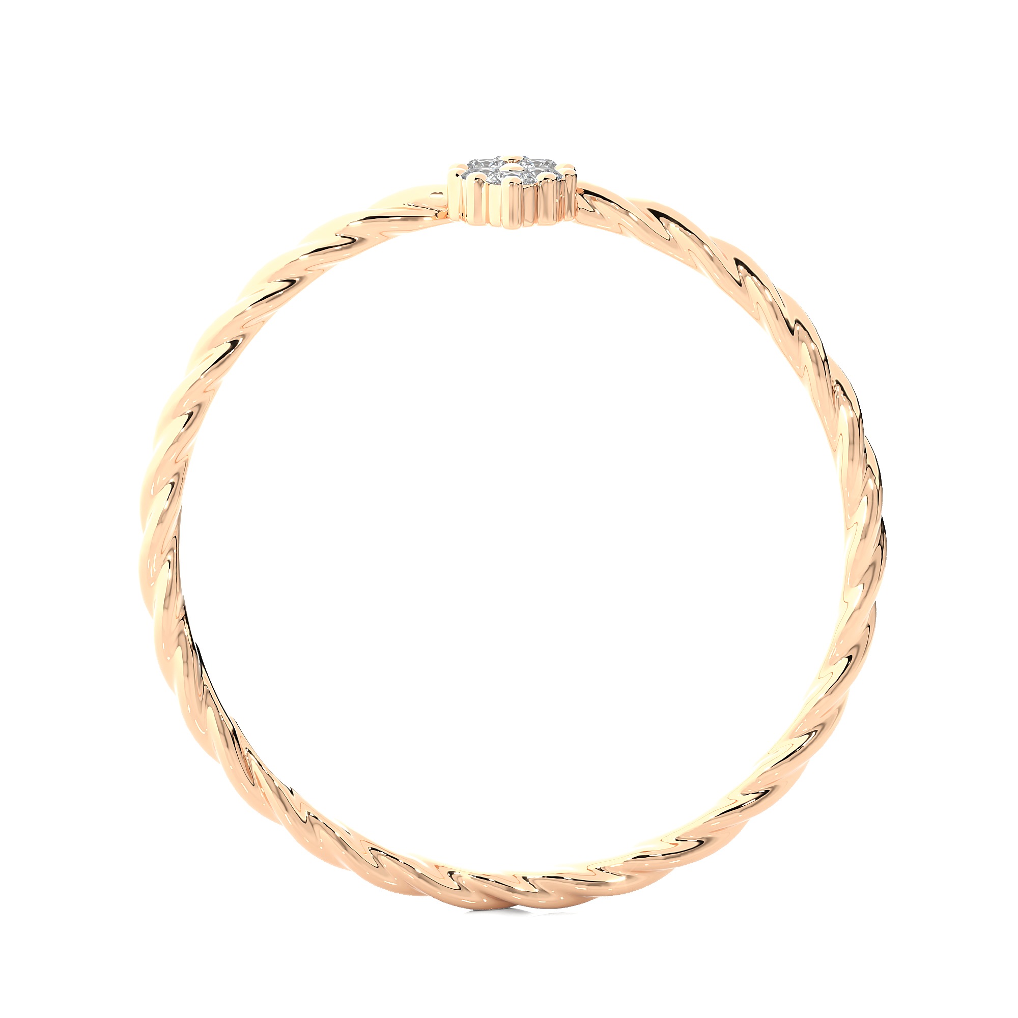 Light Minimalist Diamond Ring 3D print model_5