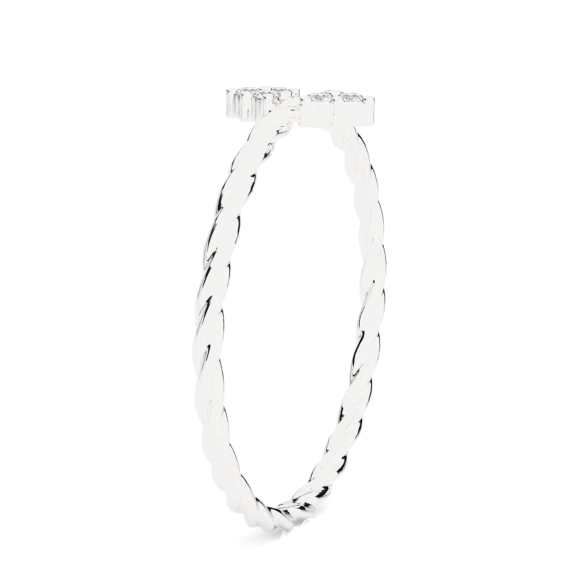 Light Minimalist Diamond Ring 3D print model_12