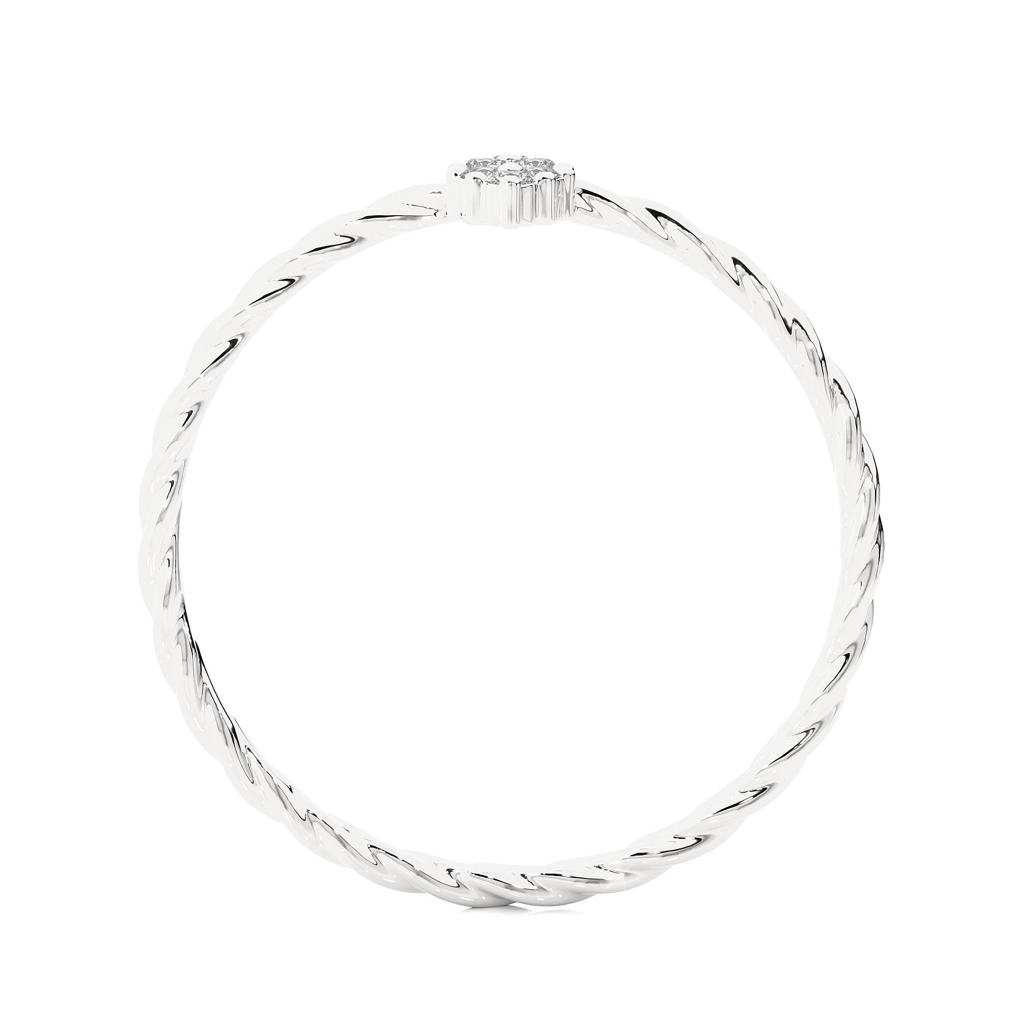 Light Minimalist Diamond Ring 3D print model_3