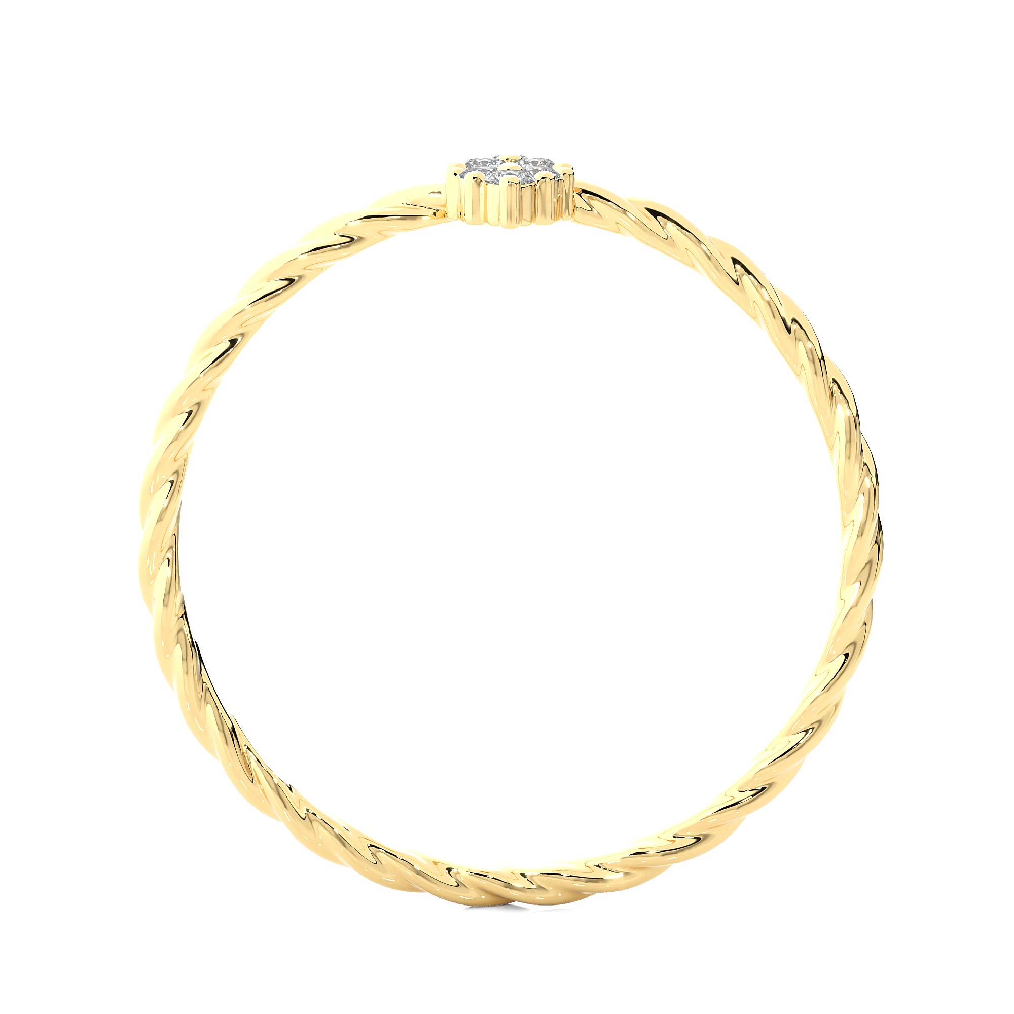 Light Minimalist Diamond Ring 3D print model_6