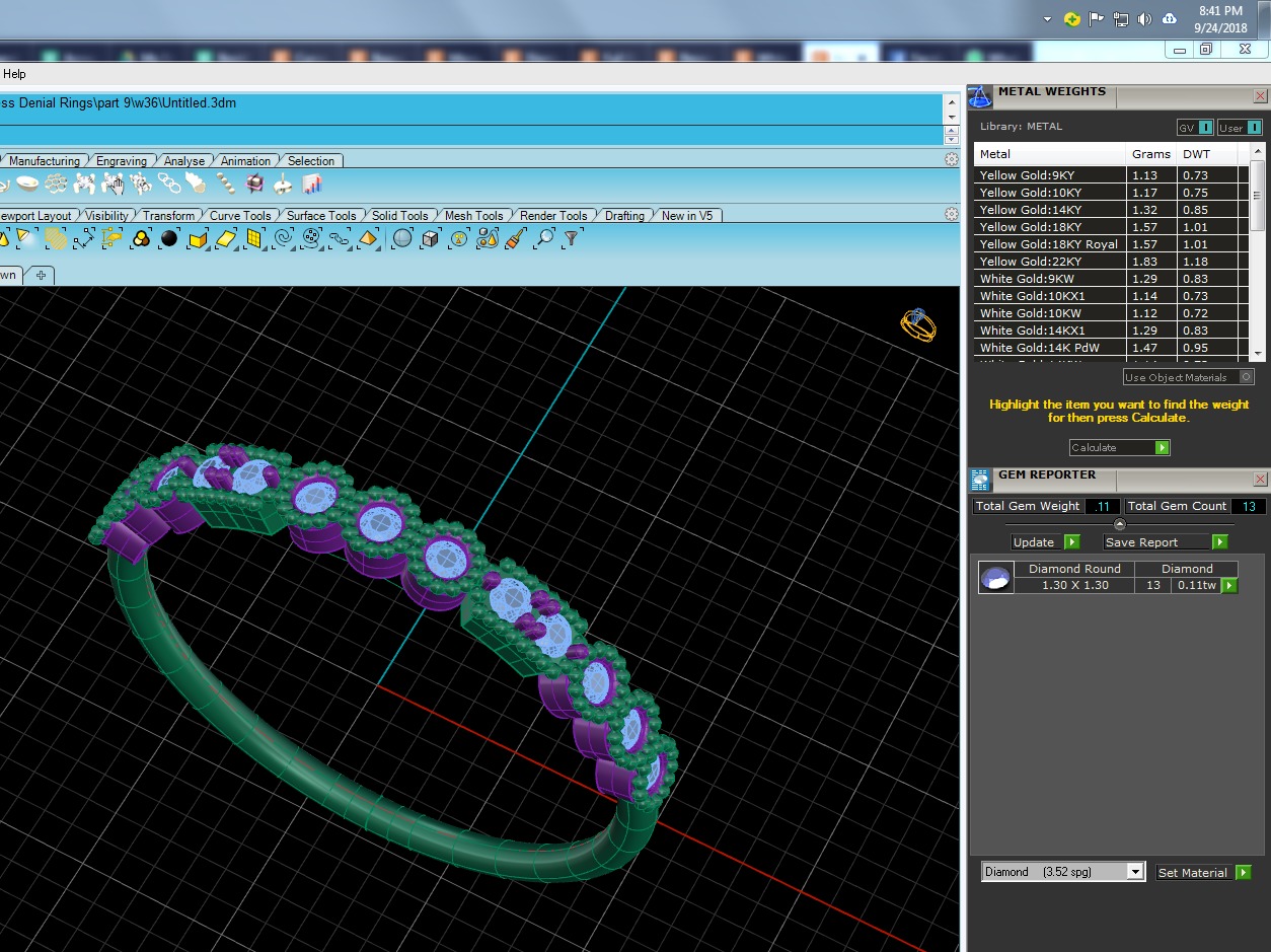 Light Minimalist Diamond Ring 3D print model_5