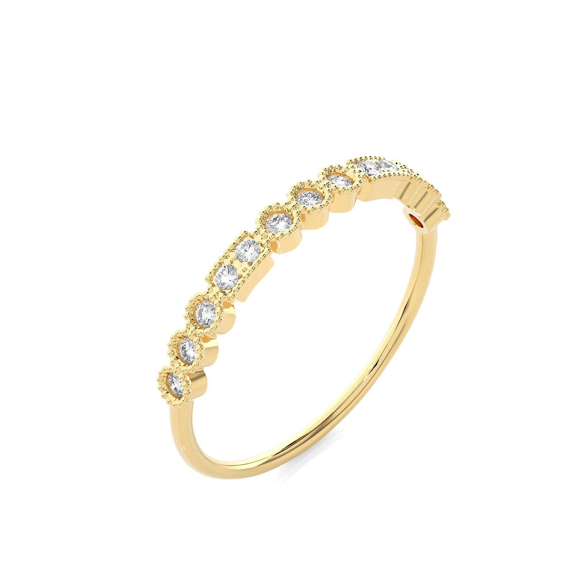 Light Minimalist Diamond Ring 3D print model_11