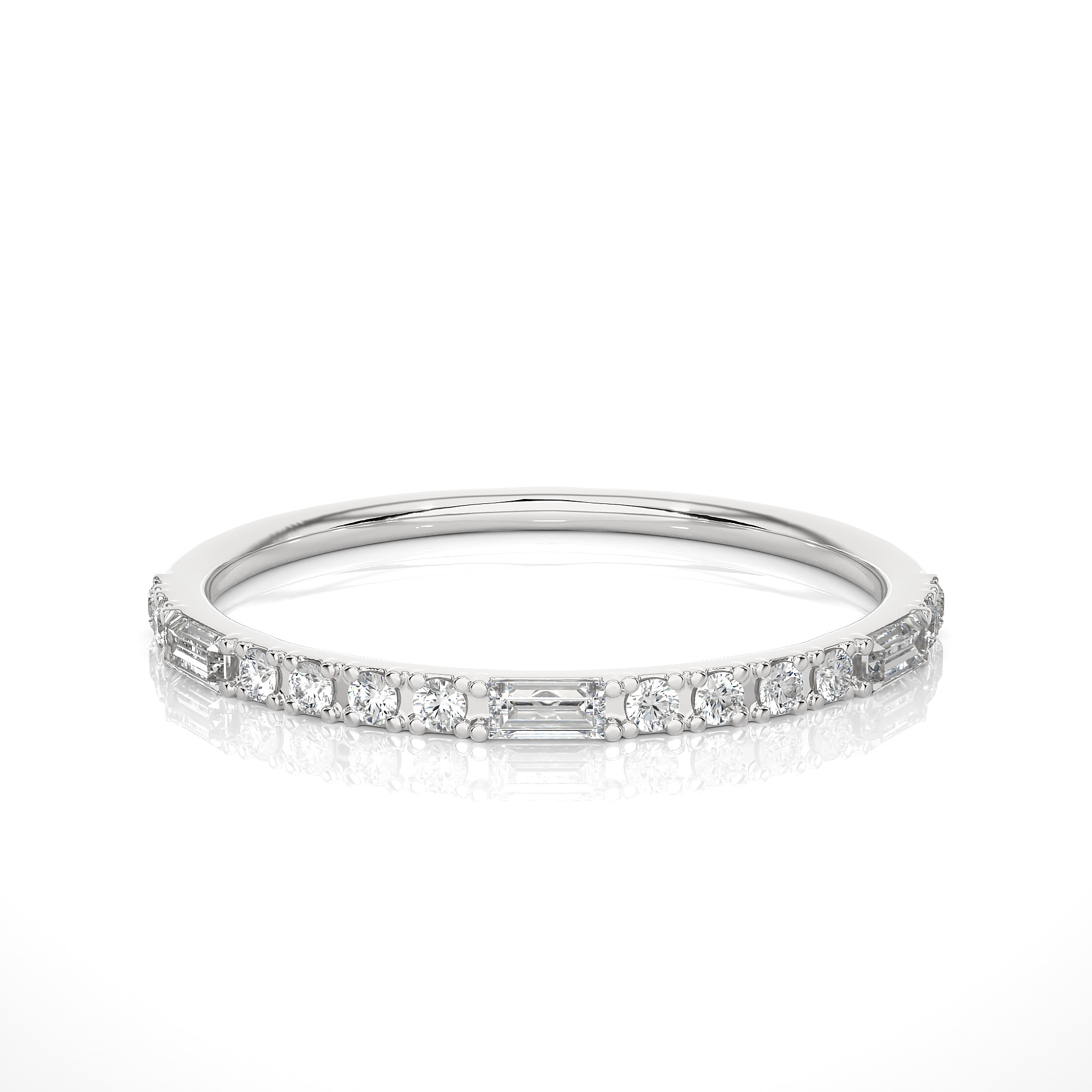 Light Minimalist Diamond Ring 3D print model_2