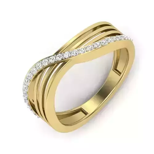 Yellow gold diamodnd rings-PR-449-DIA