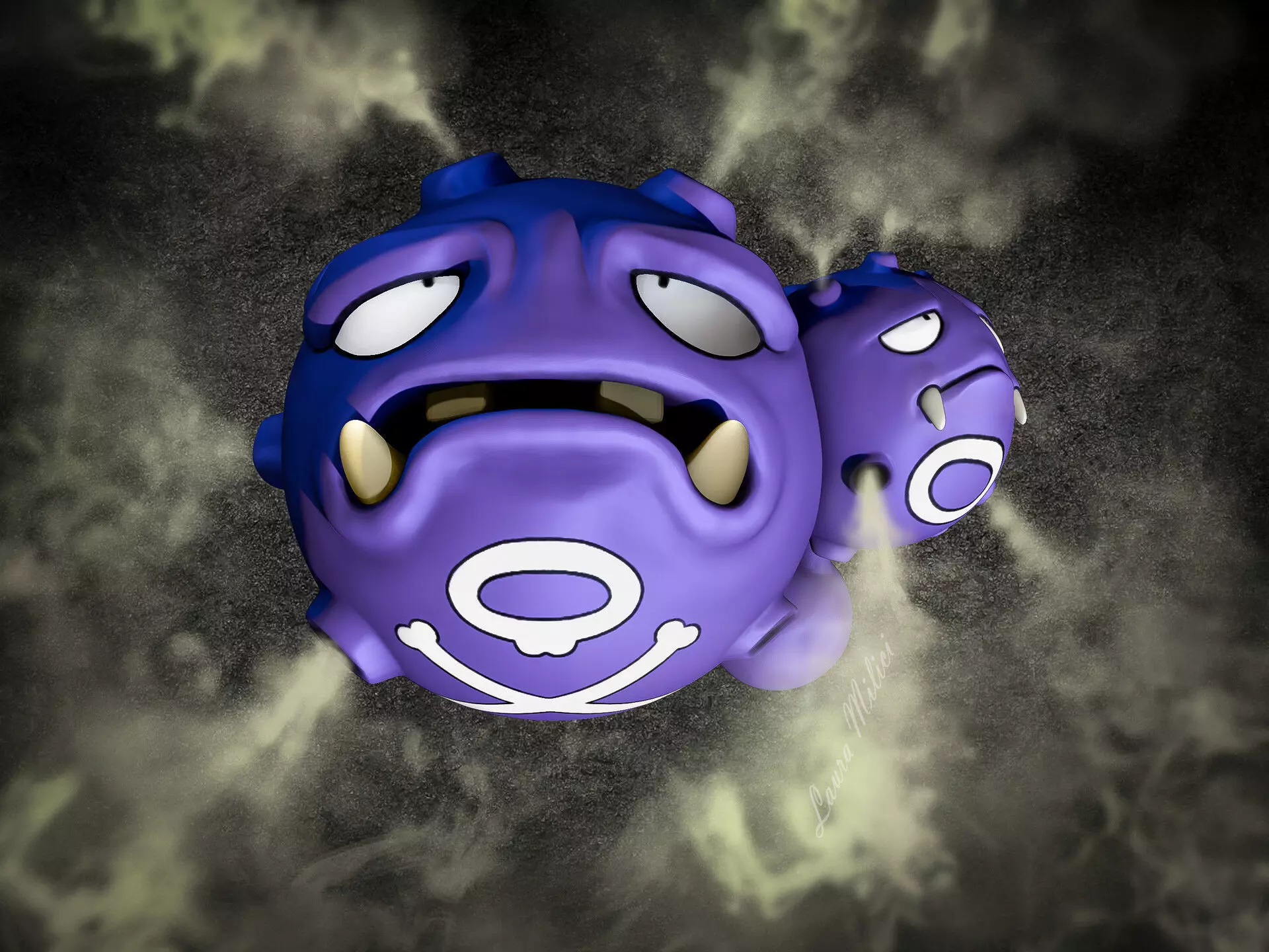 WEEZING incense holder 3D print model