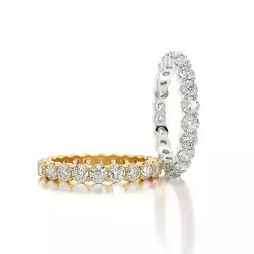 eternity wedding ring with 3mm diamonds 3D print model