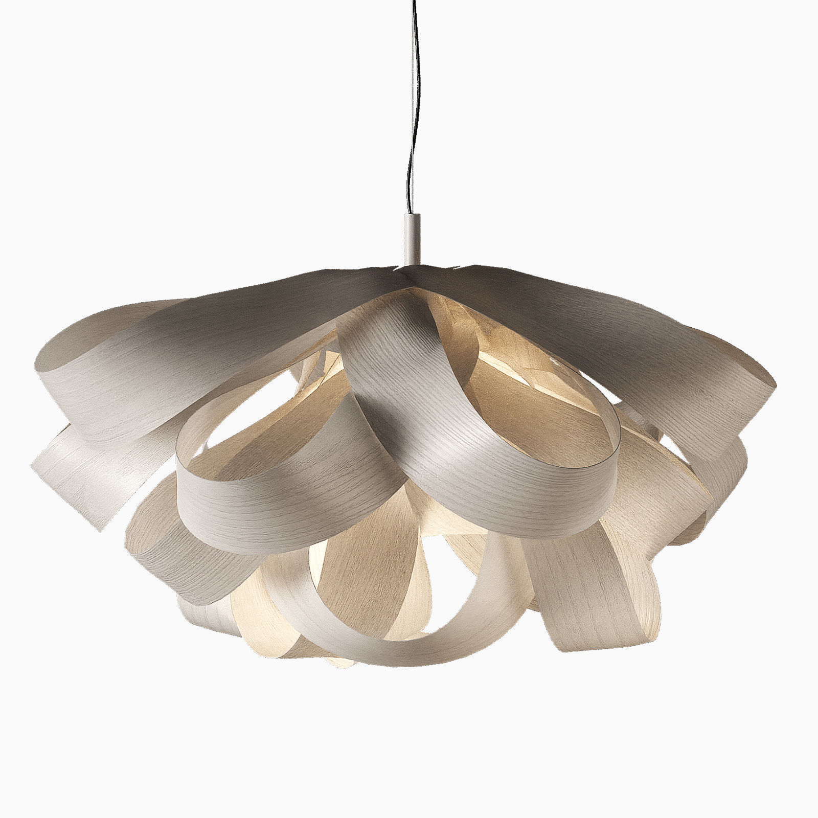 Agatha by LZF Pendant with Solid Wood Shade 3D model_2