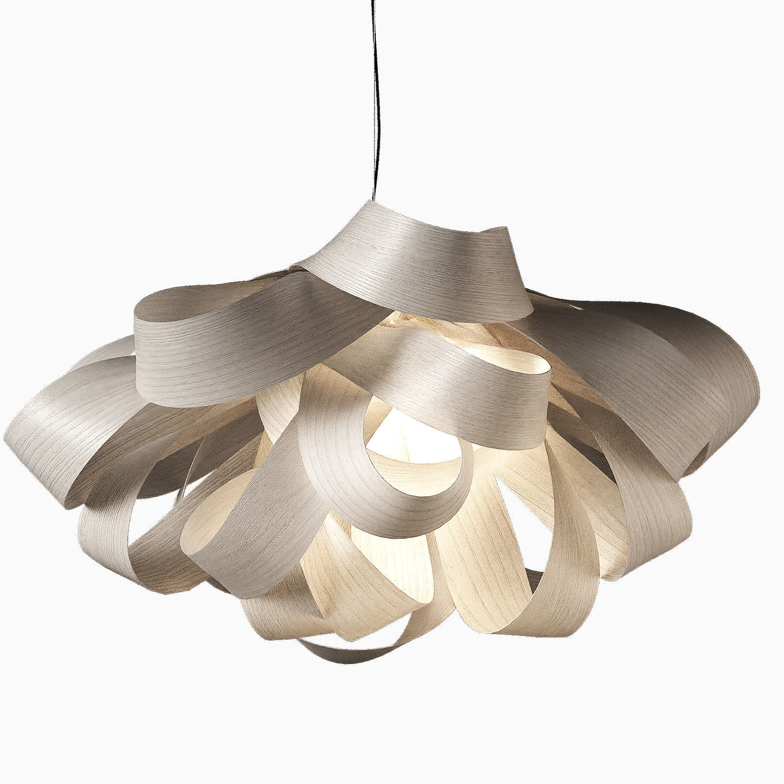 Agatha by LZF Pendant with Solid Wood Shade 3D model_4