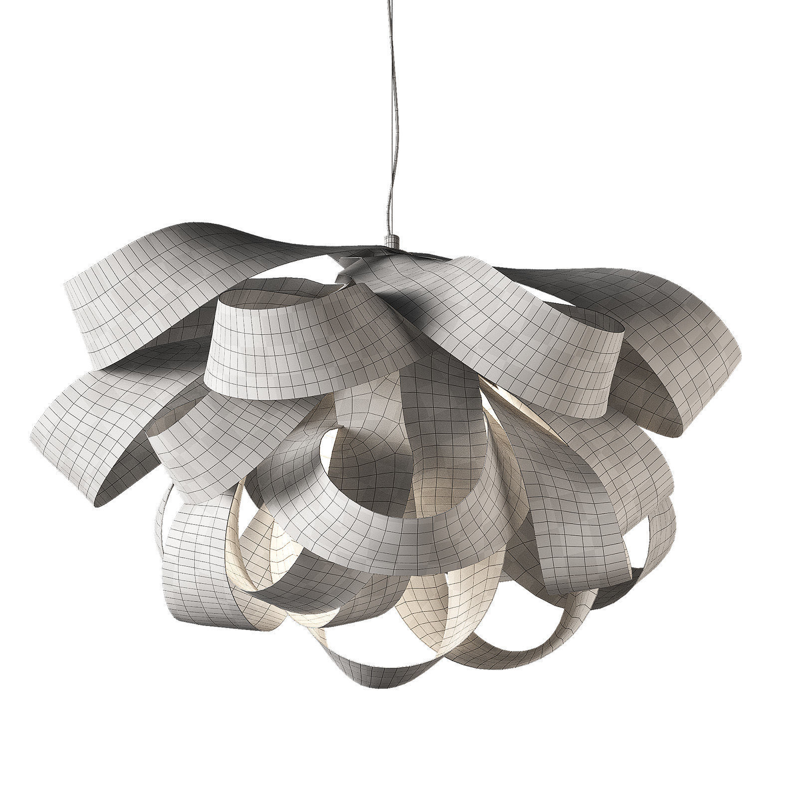 Agatha by LZF Pendant with Solid Wood Shade 3D model_5