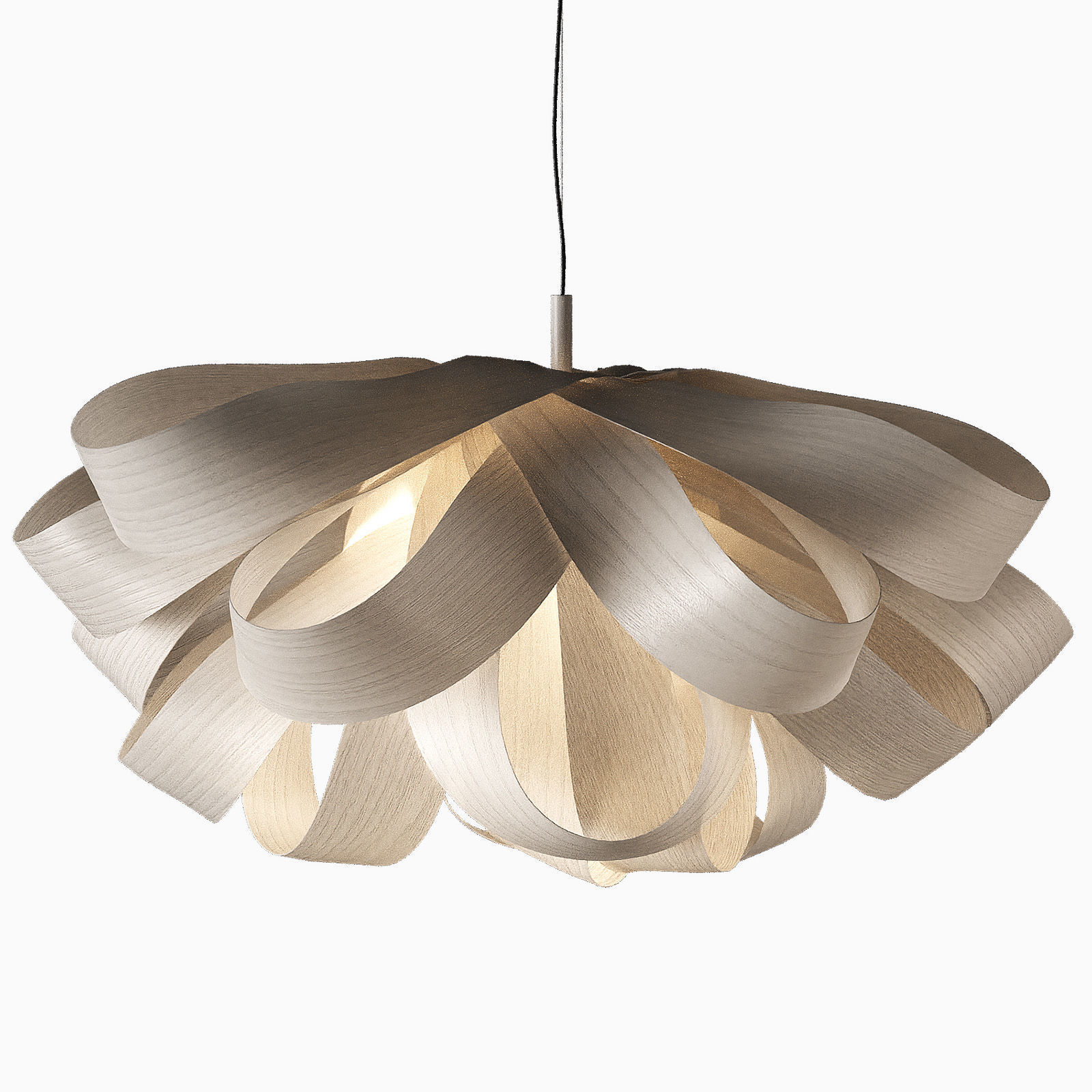 Agatha by LZF Pendant with Solid Wood Shade 3D model_3