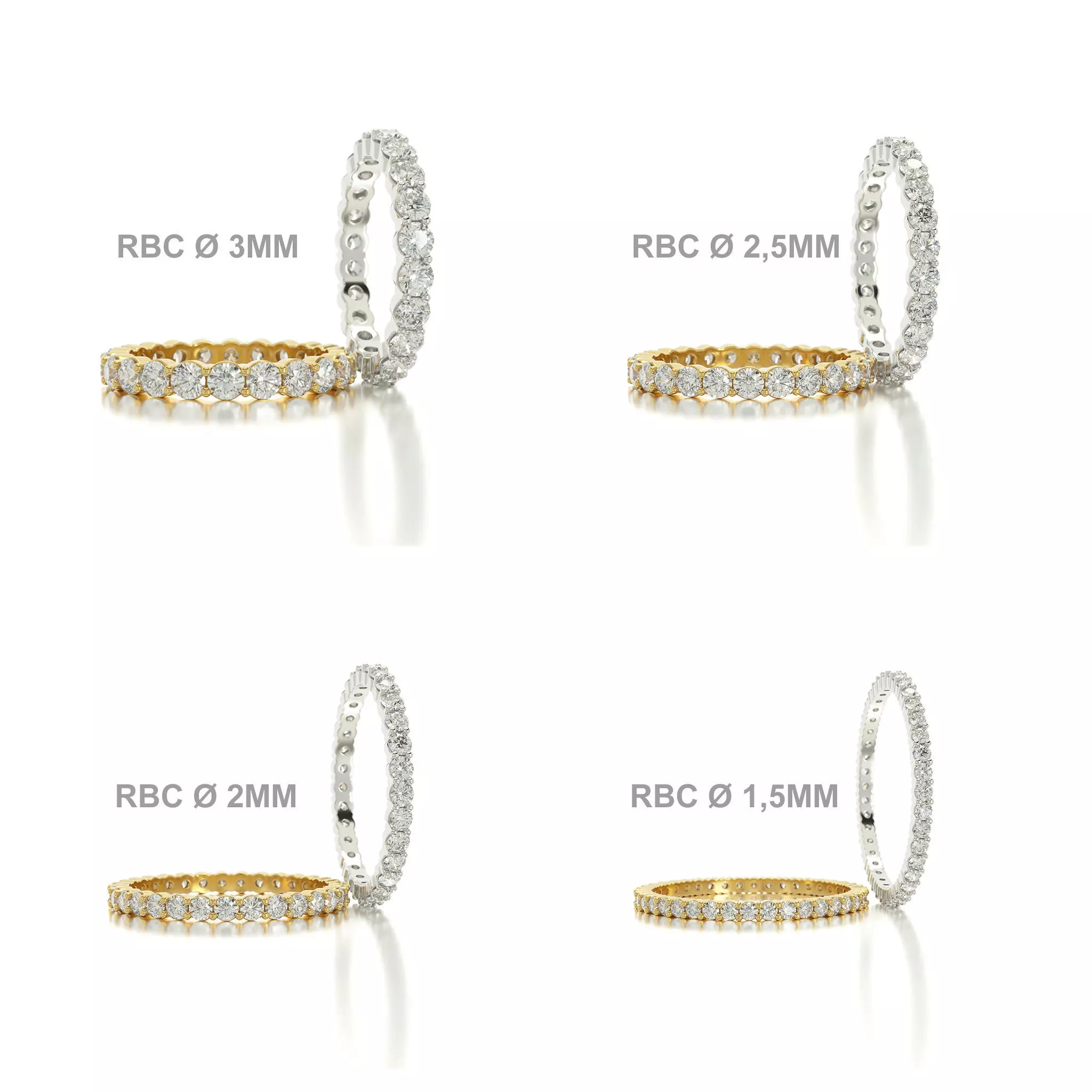 collection of eternity ring with diamonds _0