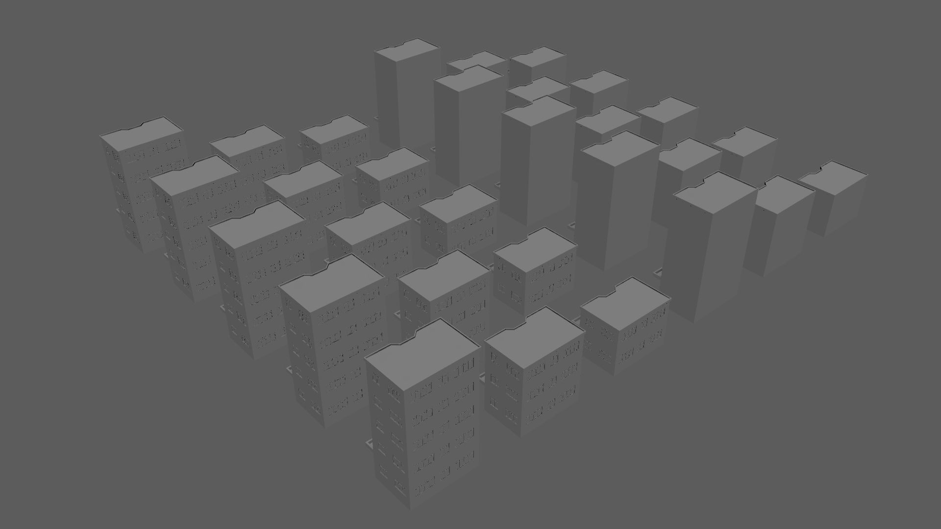 Cartoon Building Set Low Poly Buildings 300 Variant Modular 3D Model Collection_47