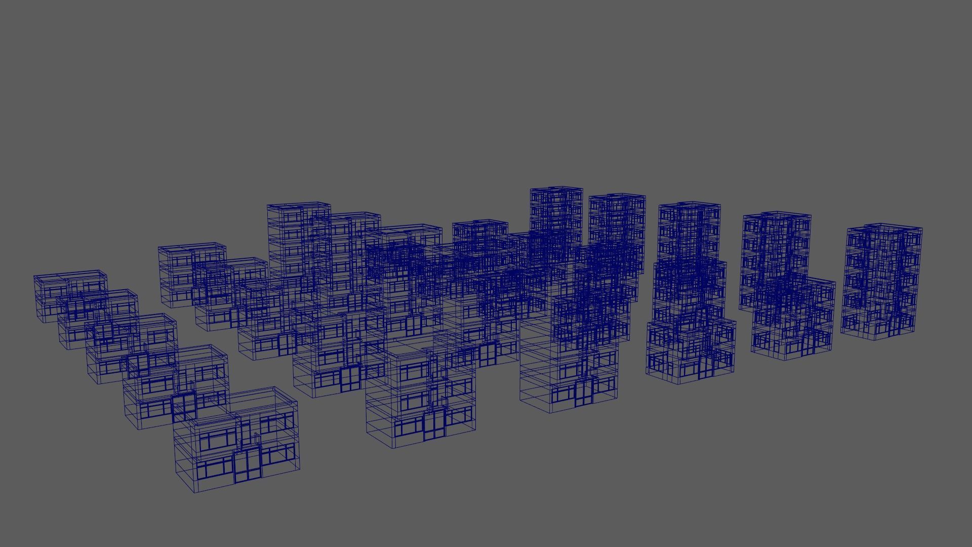 Cartoon Building Set Low Poly Buildings 300 Variant Modular 3D Model Collection_118