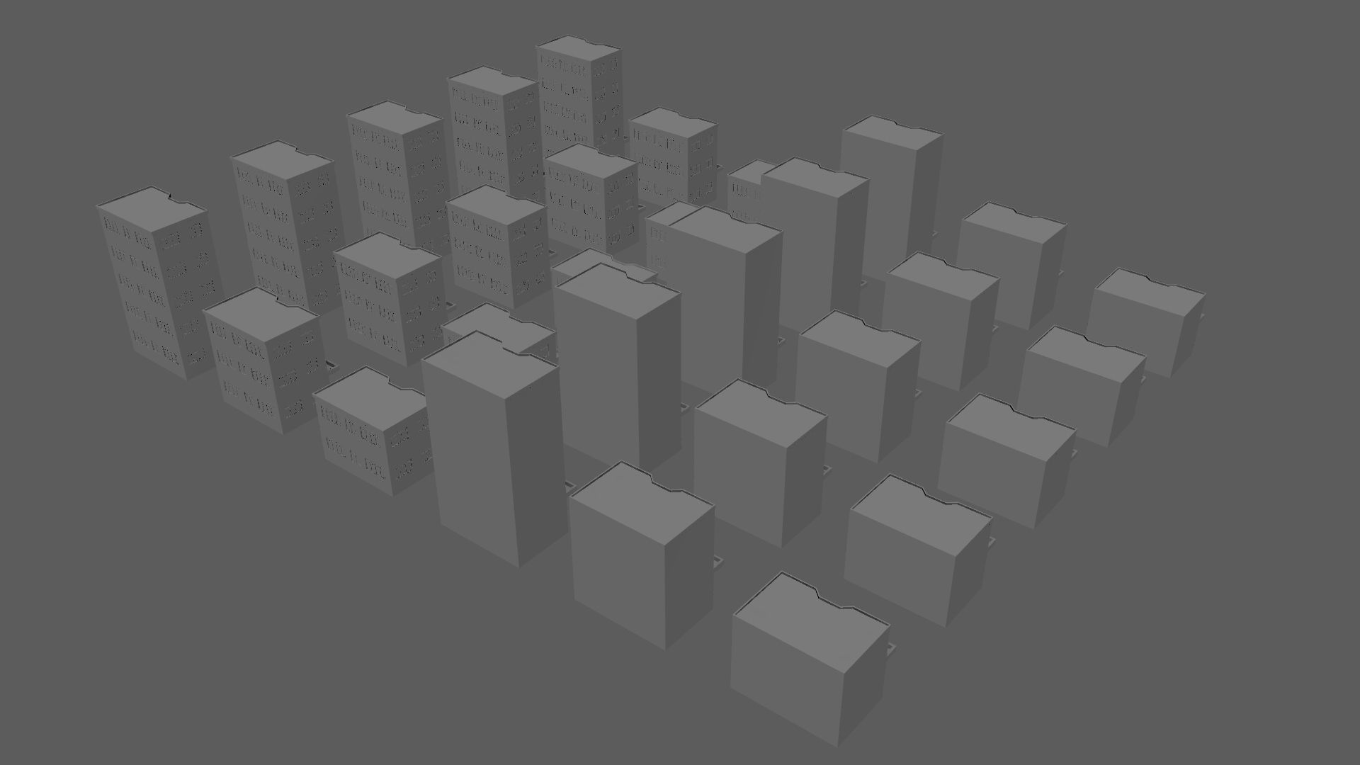 Cartoon Building Set Low Poly Buildings 300 Variant Modular 3D Model Collection_54