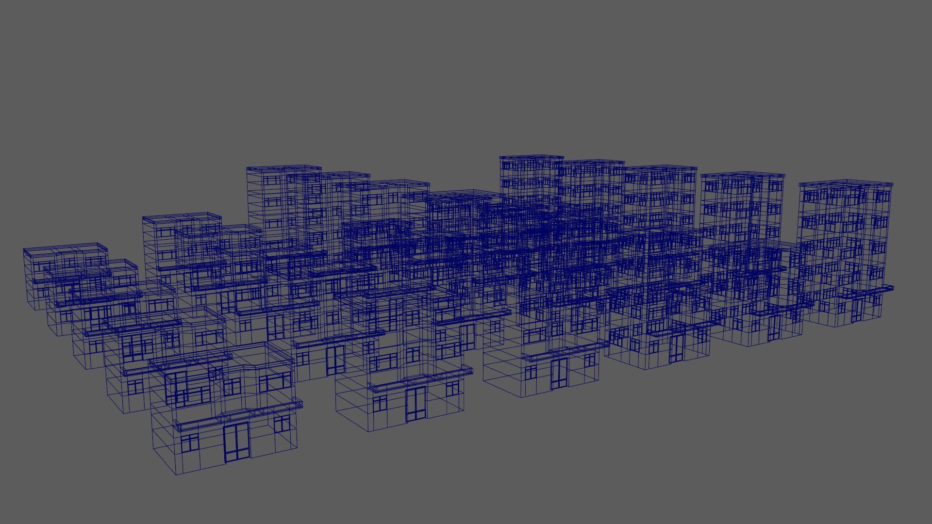 Cartoon Building Set Low Poly Buildings 300 Variant Modular 3D Model Collection_115