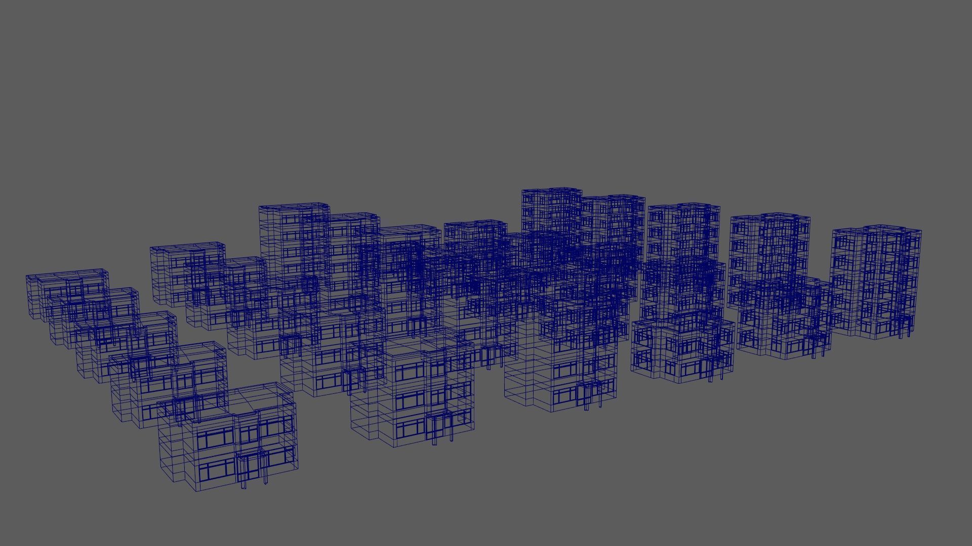 Cartoon Building Set Low Poly Buildings 300 Variant Modular 3D Model Collection_133