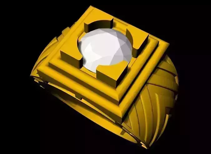 Gents Solitaire Ring 3dm file